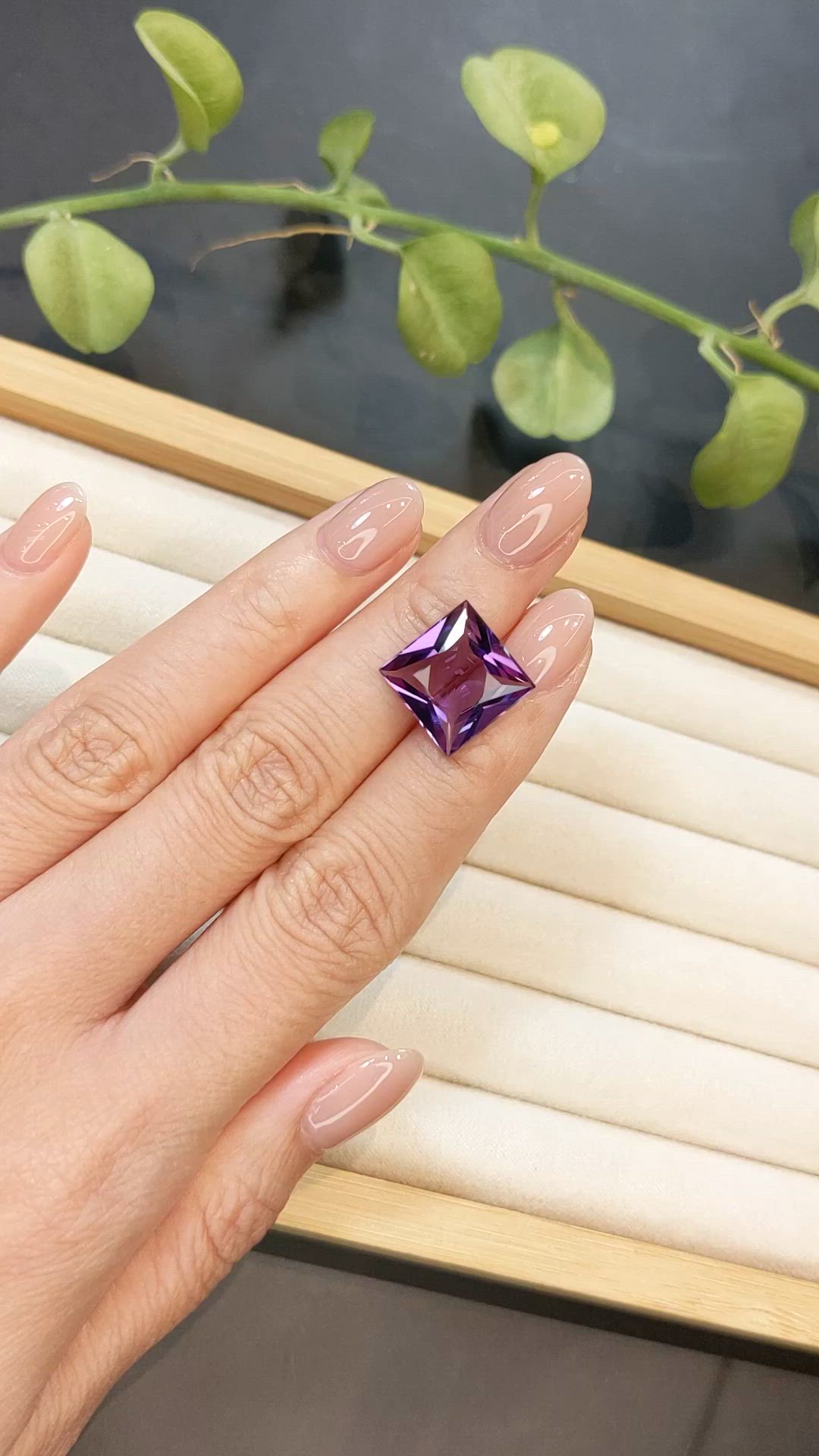 8.05 Ct. Purple Amethyst from Brazil Size Video