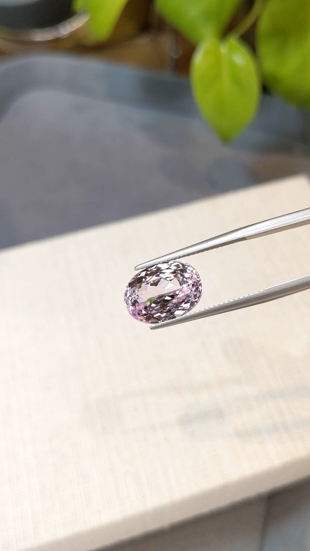8.32 Ct. Pink Kunzite from Afghanistan Size Video