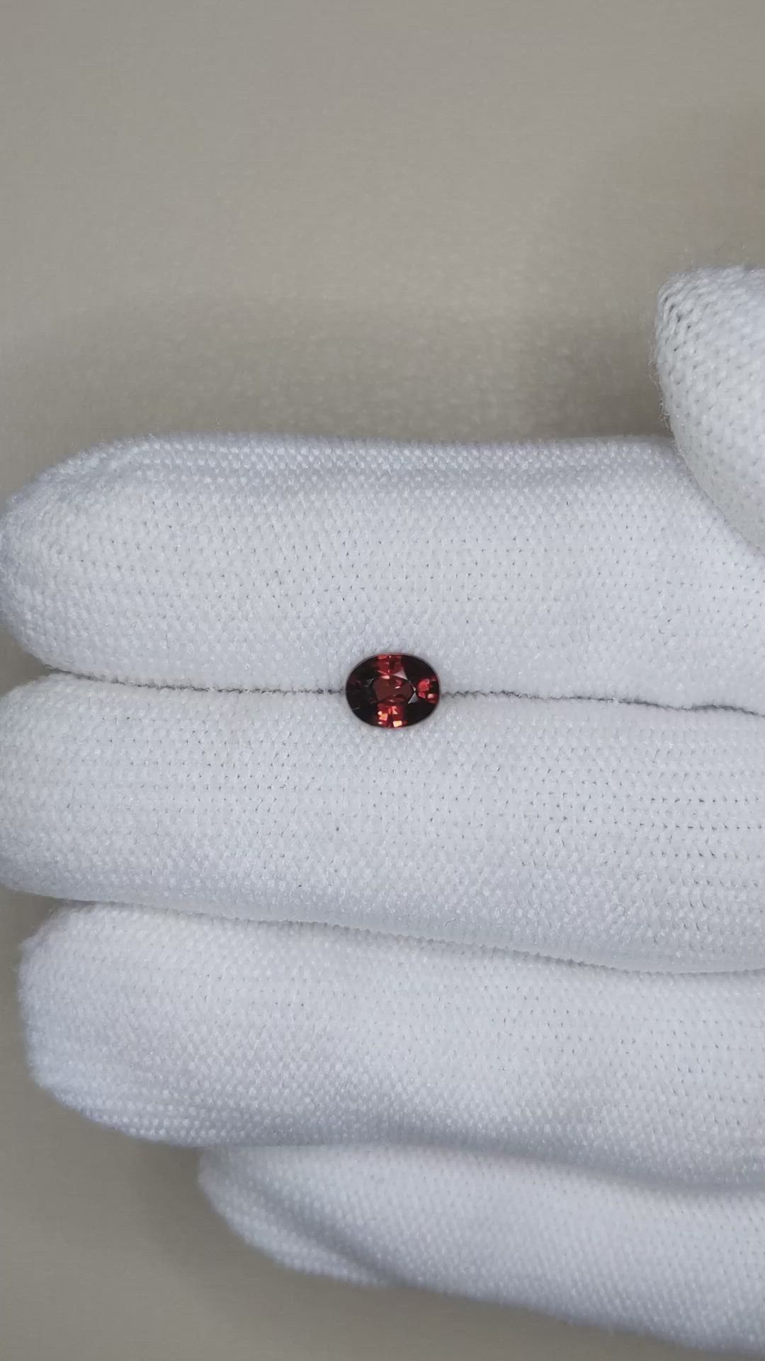 0.97 Ct. Red Zircon from Cambodia Size Video
