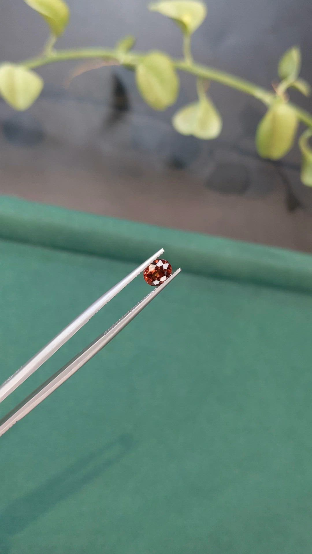 1.02 Ct. Orangish Brown Zircon from Cambodia Size Video