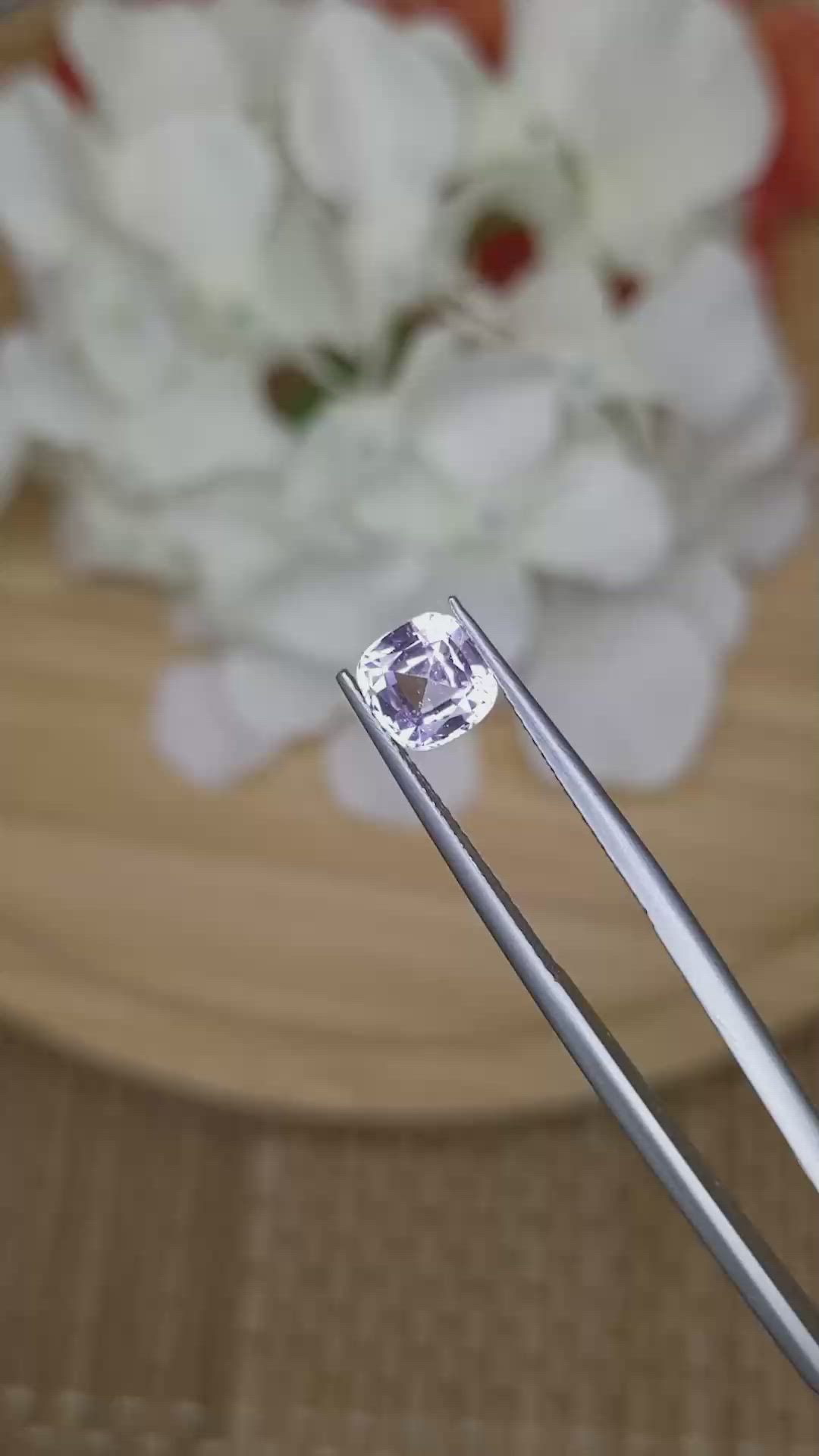 1.50 Ct. Purple Spinel from Ceylon (Sri Lanka) Size Video
