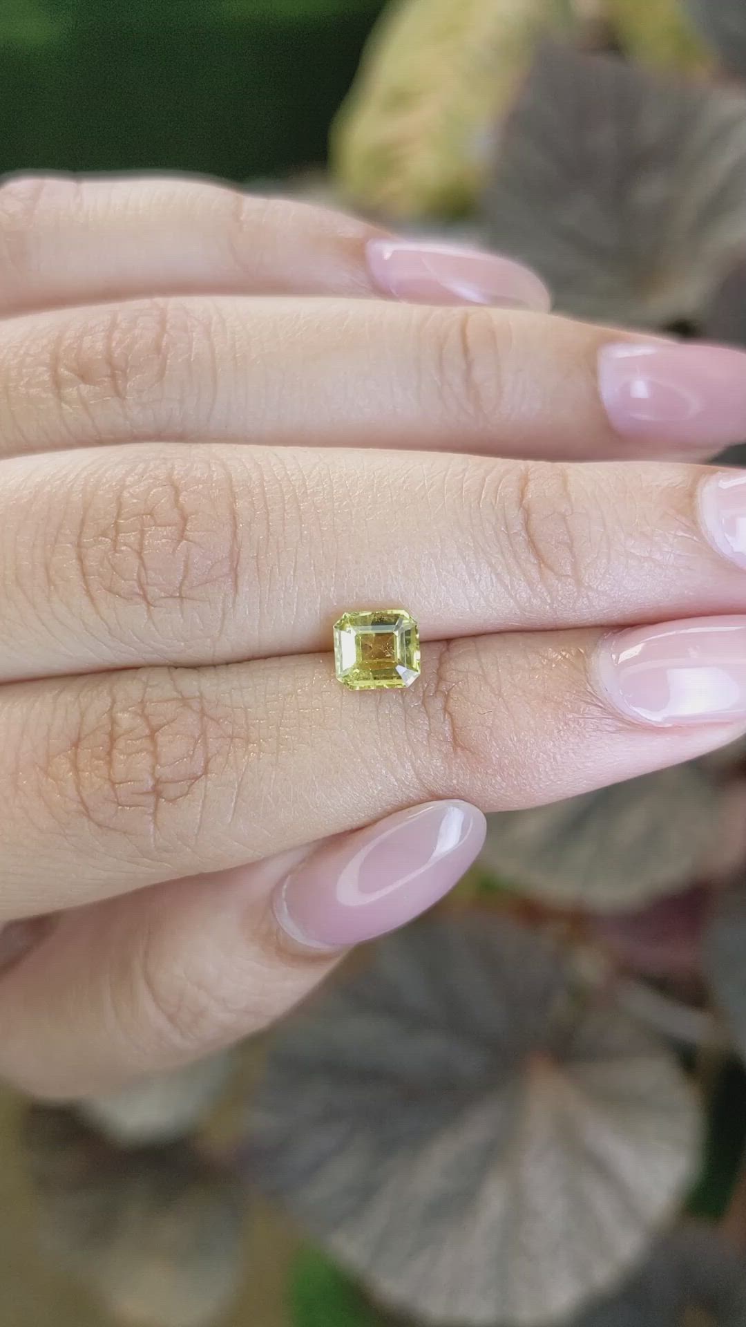 1.10 Ct. Greenish Yellow Chrysoberyl from Ceylon (Sri Lanka) Size Video