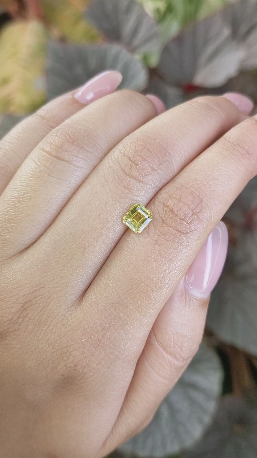 1.10 Ct. Greenish Yellow Chrysoberyl from Ceylon (Sri Lanka) Size Video