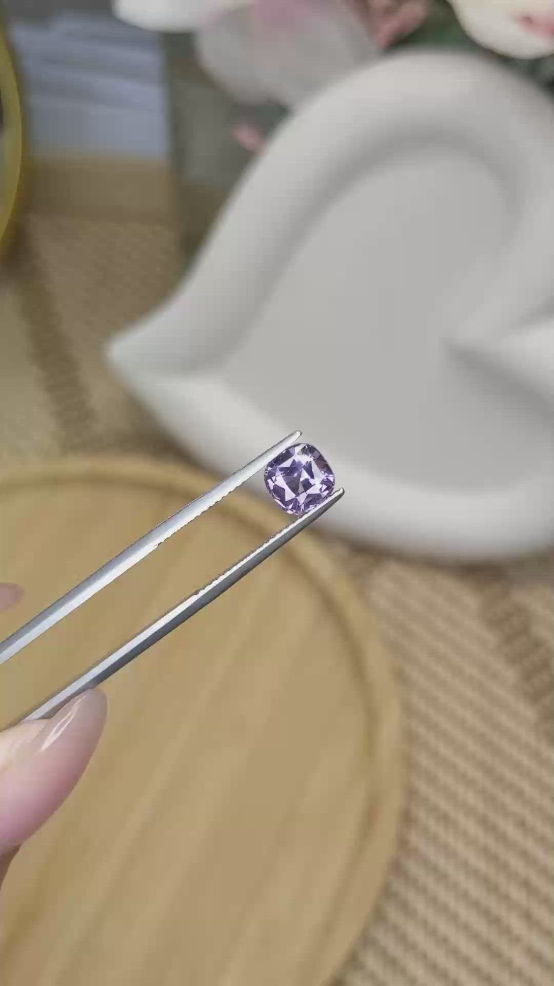 1.88 Ct. Purple Spinel from Ceylon (Sri Lanka) Size Video