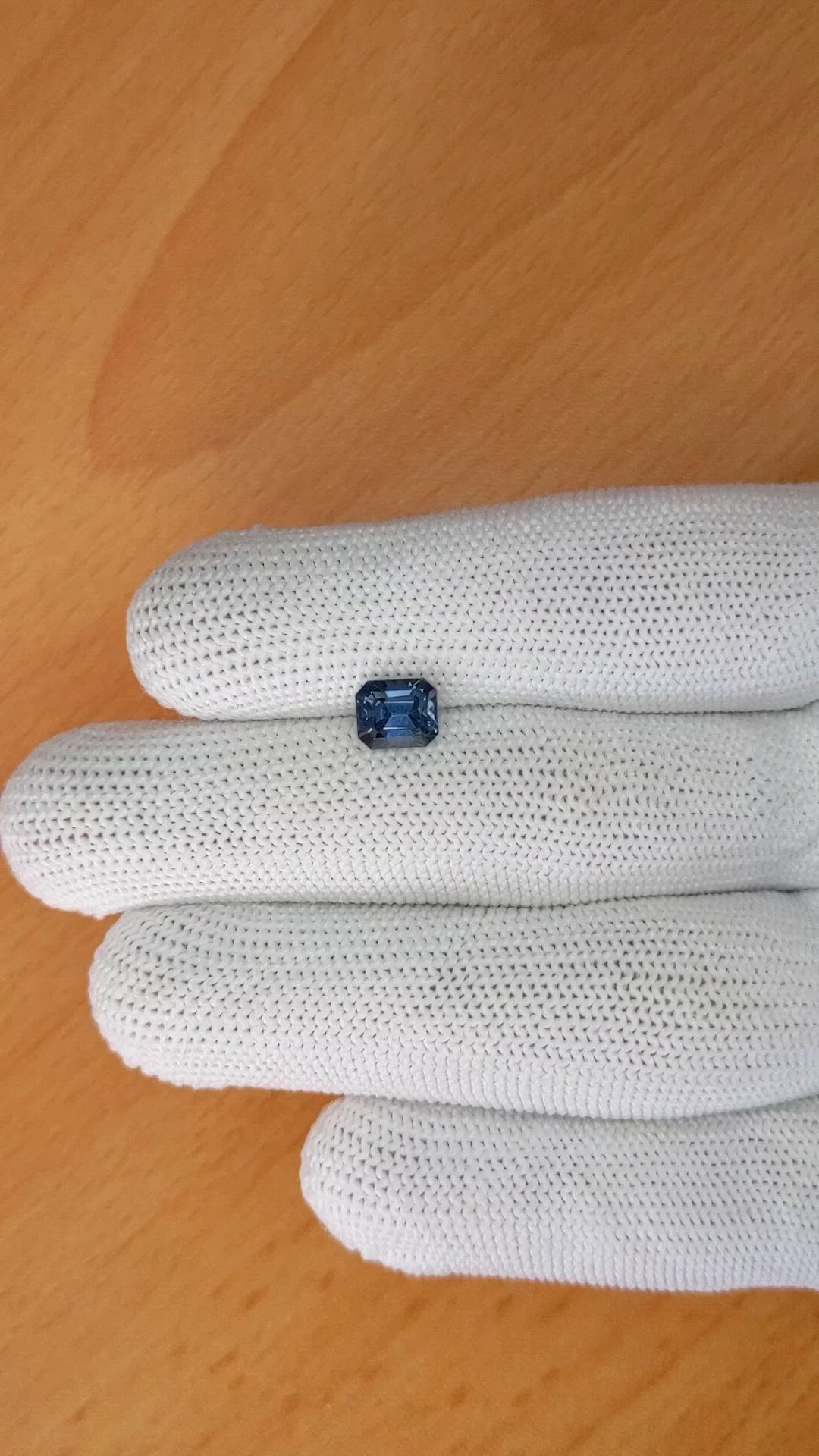 1.78 Ct. Blue Spinel from Ceylon (Sri Lanka) Size Video