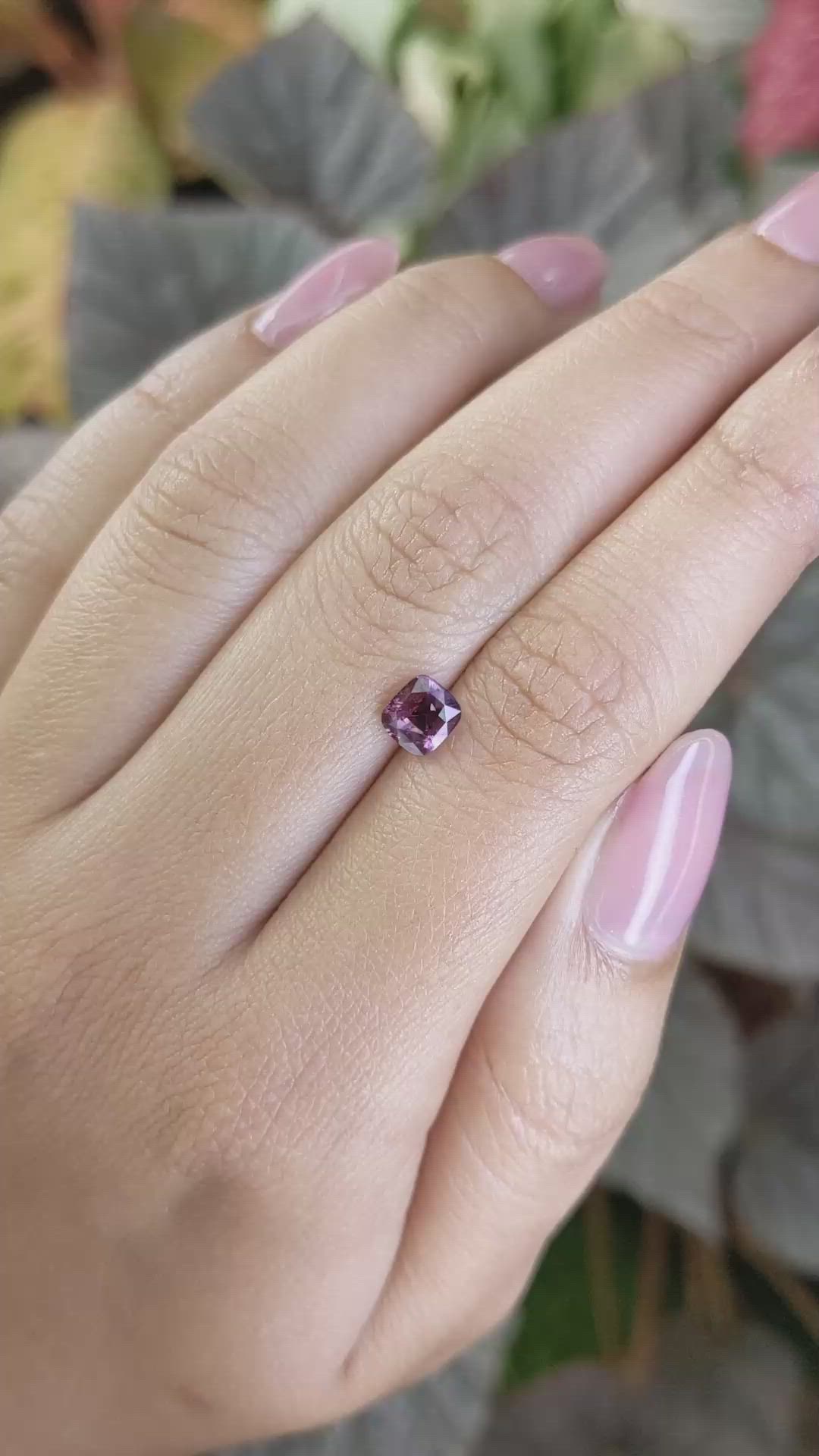 1.02 Ct. Purplish Pink Spinel from Ceylon (Sri Lanka) Size Video