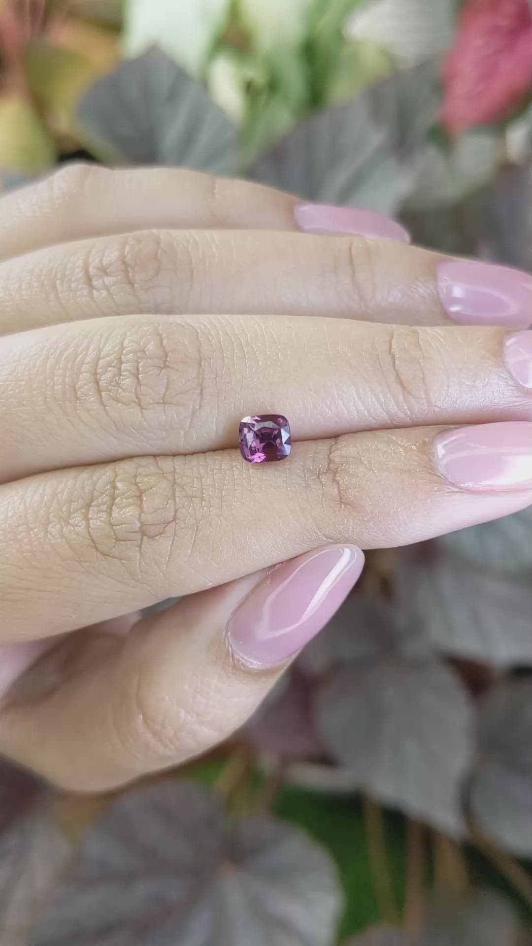 1.02 Ct. Purplish Pink Spinel from Ceylon (Sri Lanka) Size Video