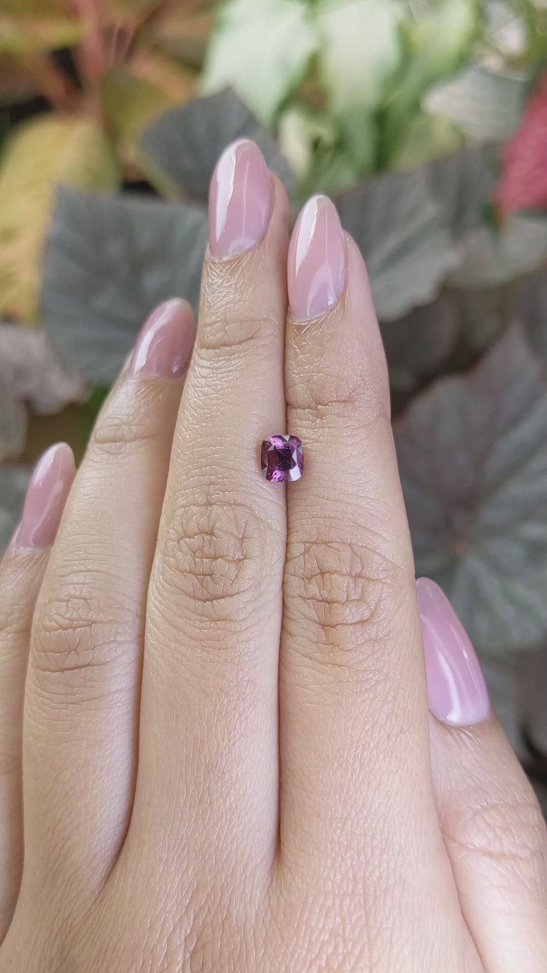 1.02 Ct. Purplish Pink Spinel from Ceylon (Sri Lanka) Size Video