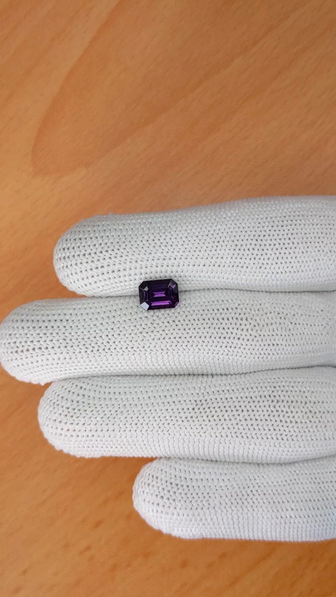 1.64 Ct. Purple Spinel from Ceylon (Sri Lanka) Size Video