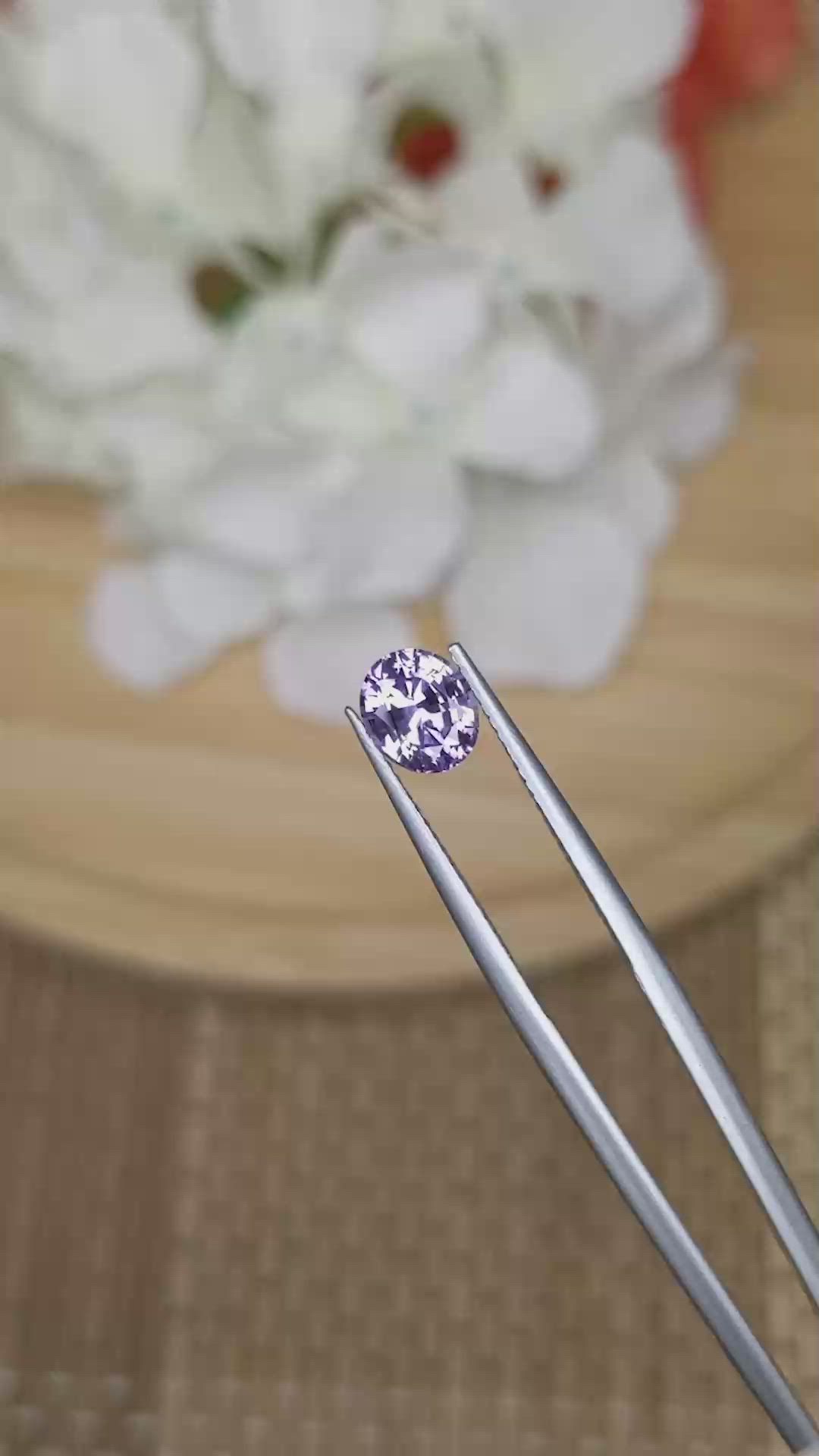 1.06 Ct. Purple Spinel from Ceylon (Sri Lanka) Size Video