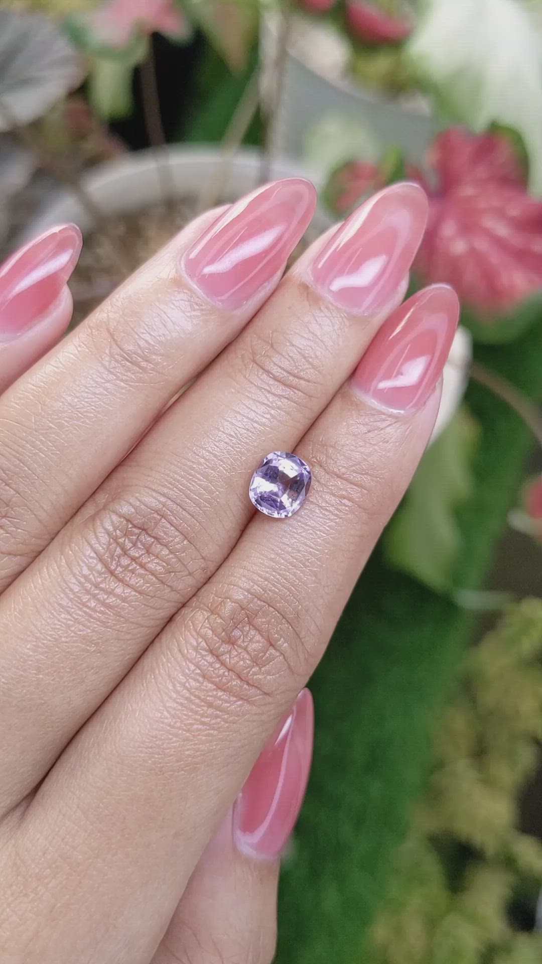 1.55 Ct. Purple Spinel from Ceylon (Sri Lanka) Size Video