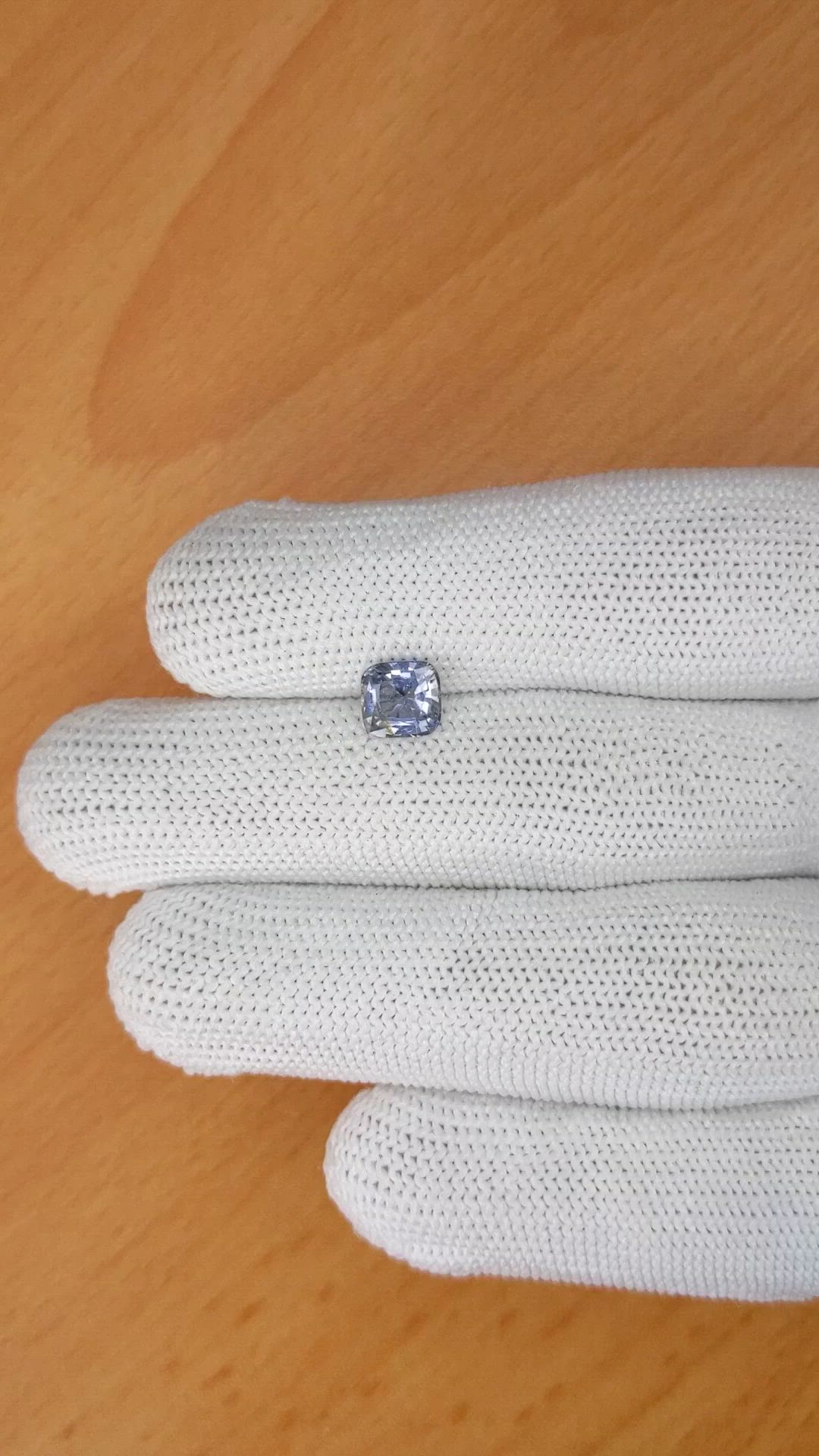 1.31 Ct. Greyish Blue Spinel from Ceylon (Sri Lanka) Size Video