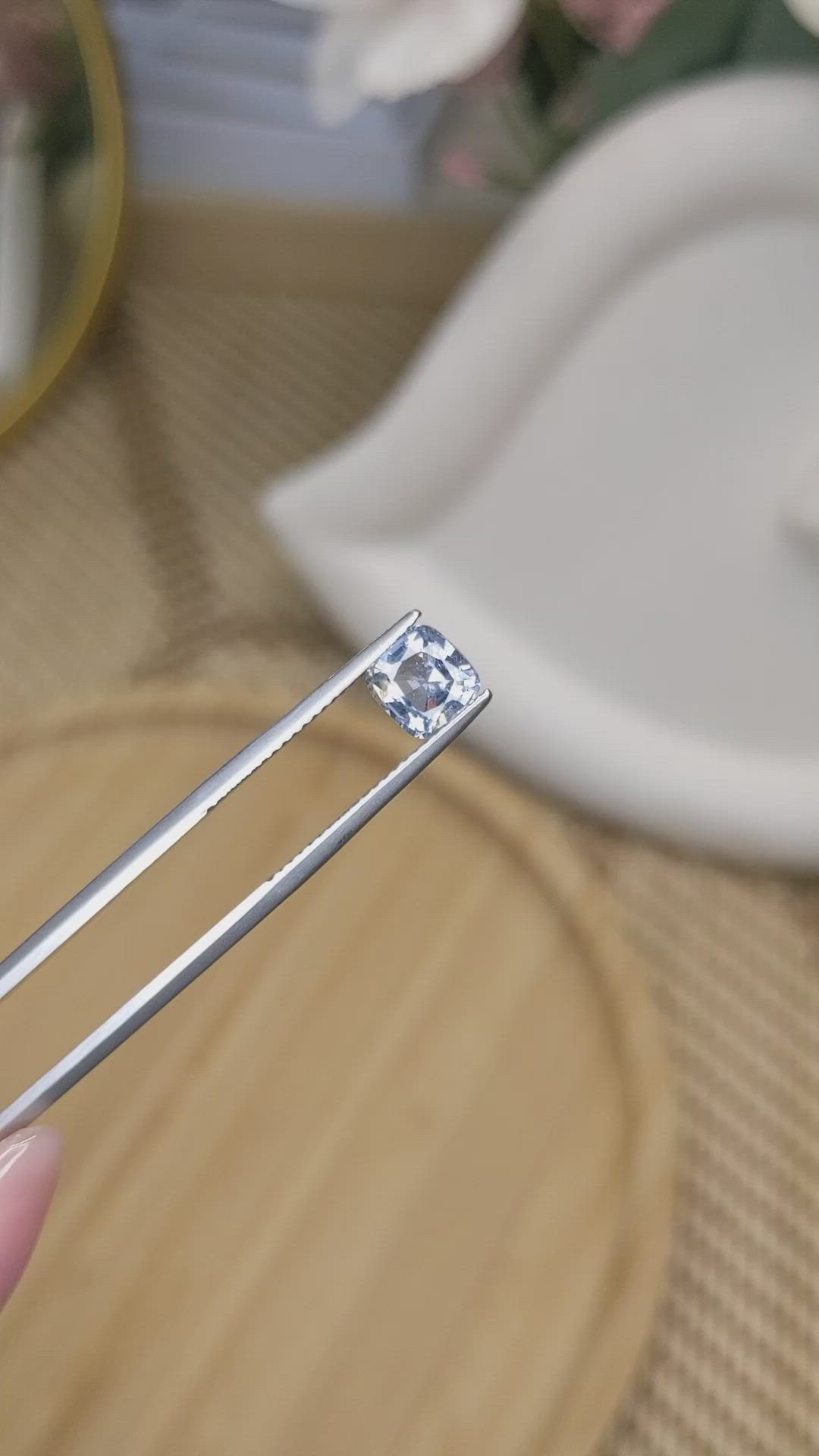 1.31 Ct. Greyish Blue Spinel from Ceylon (Sri Lanka) Size Video