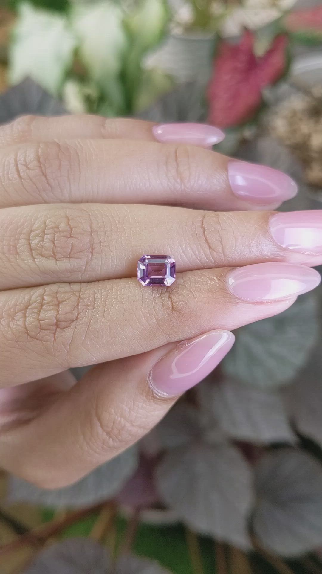 1.26 Ct. Purplish Pink Spinel from Ceylon (Sri Lanka) Size Video