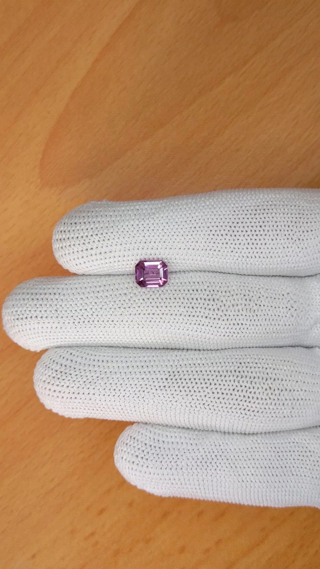 1.26 Ct. Purplish Pink Spinel from Ceylon (Sri Lanka) Size Video