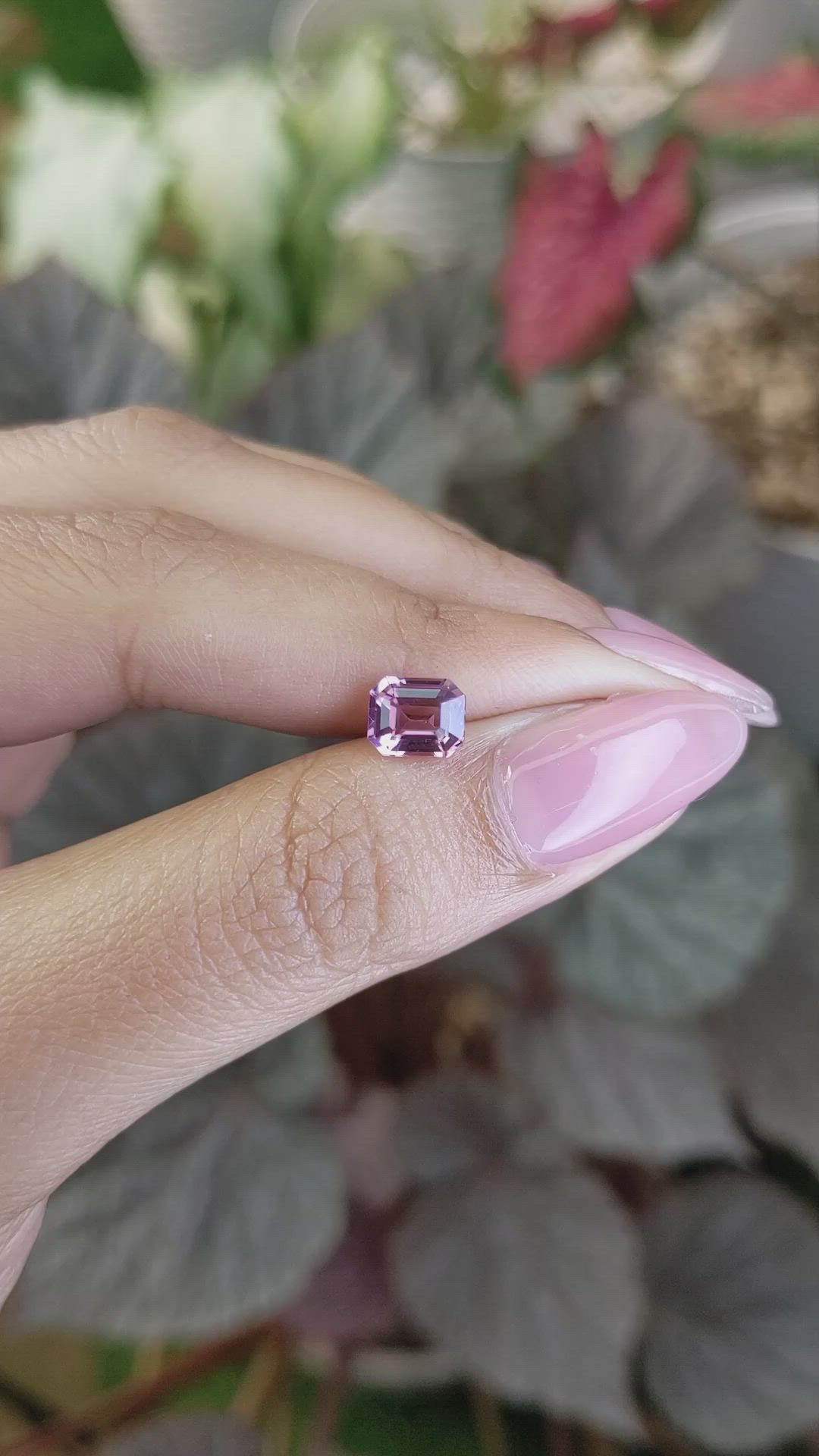 1.26 Ct. Purplish Pink Spinel from Ceylon (Sri Lanka) Size Video