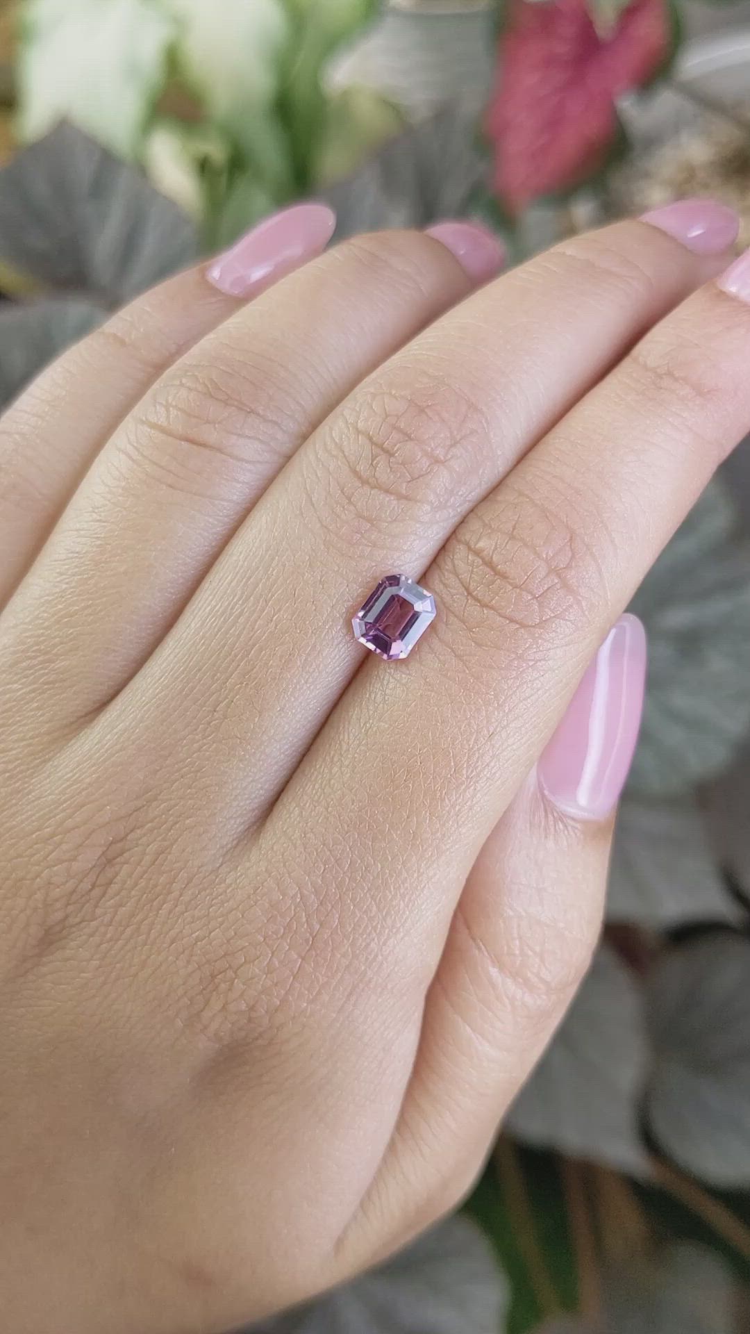 1.26 Ct. Purplish Pink Spinel from Ceylon (Sri Lanka) Size Video
