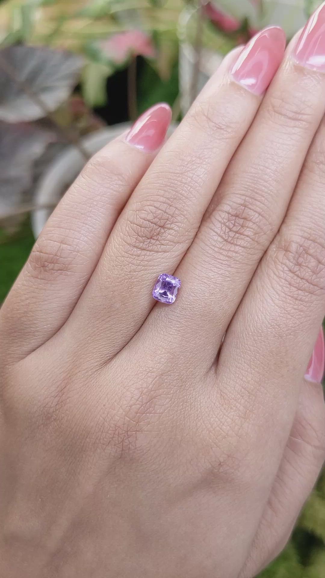 1.10 Ct. Pinkish Purple Spinel from Ceylon (Sri Lanka) Size Video