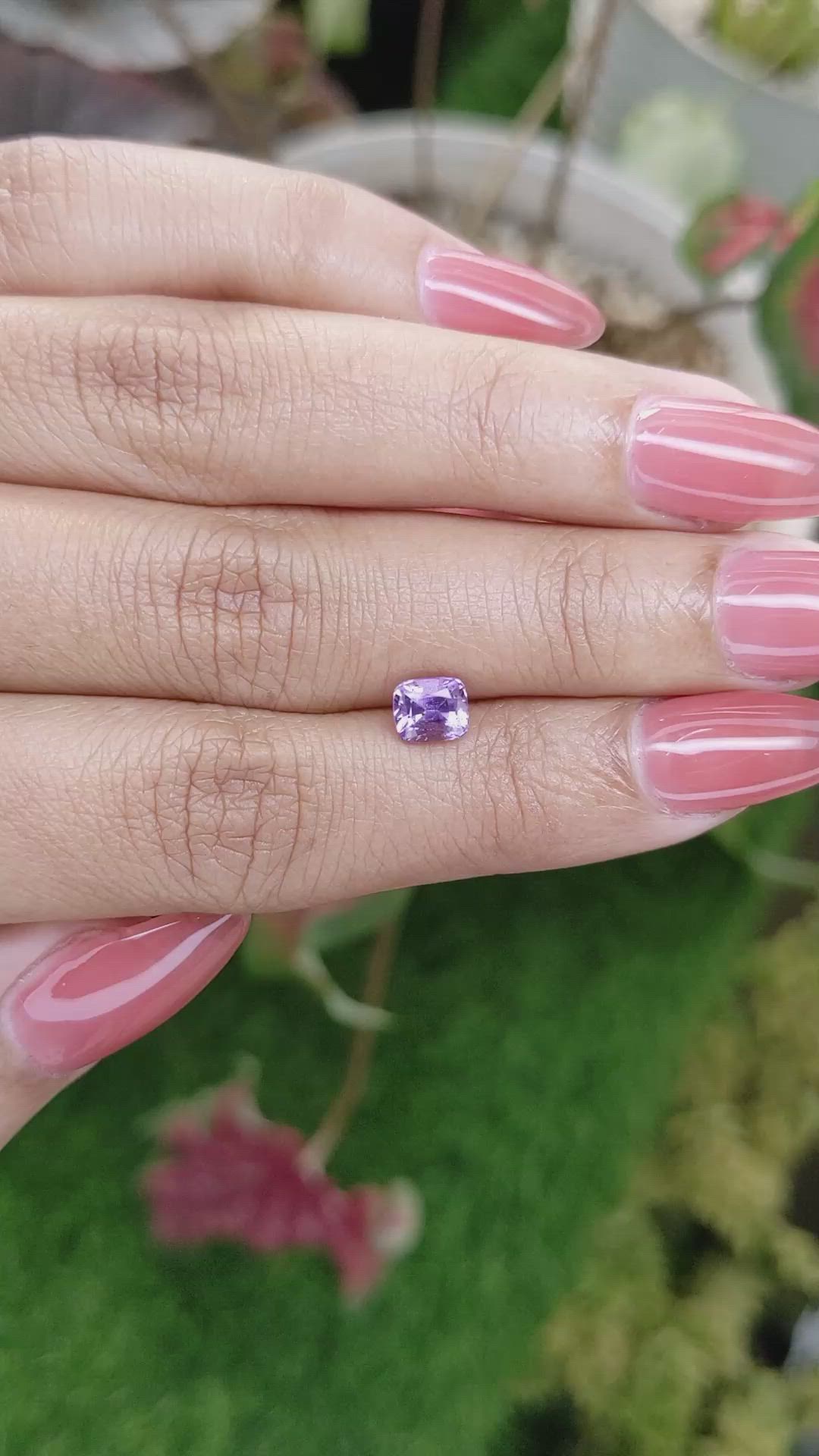 1.10 Ct. Pinkish Purple Spinel from Ceylon (Sri Lanka) Size Video