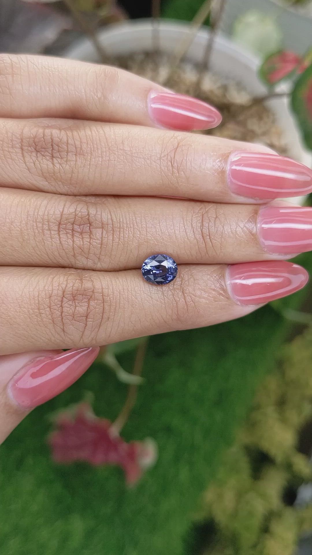 1.65 Ct. Blue Spinel from Ceylon (Sri Lanka) Size Video