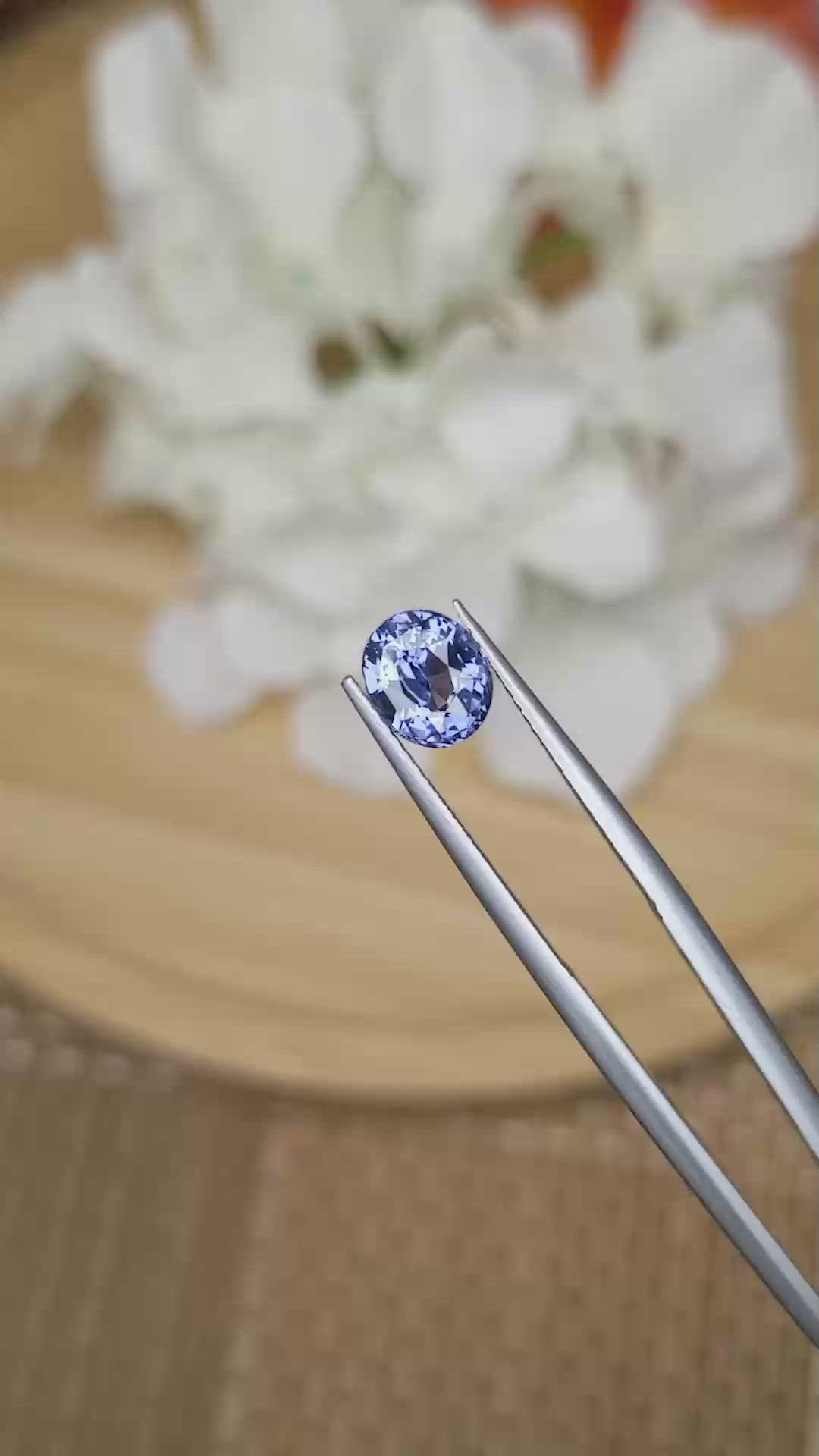 1.65 Ct. Blue Spinel from Ceylon (Sri Lanka) Size Video