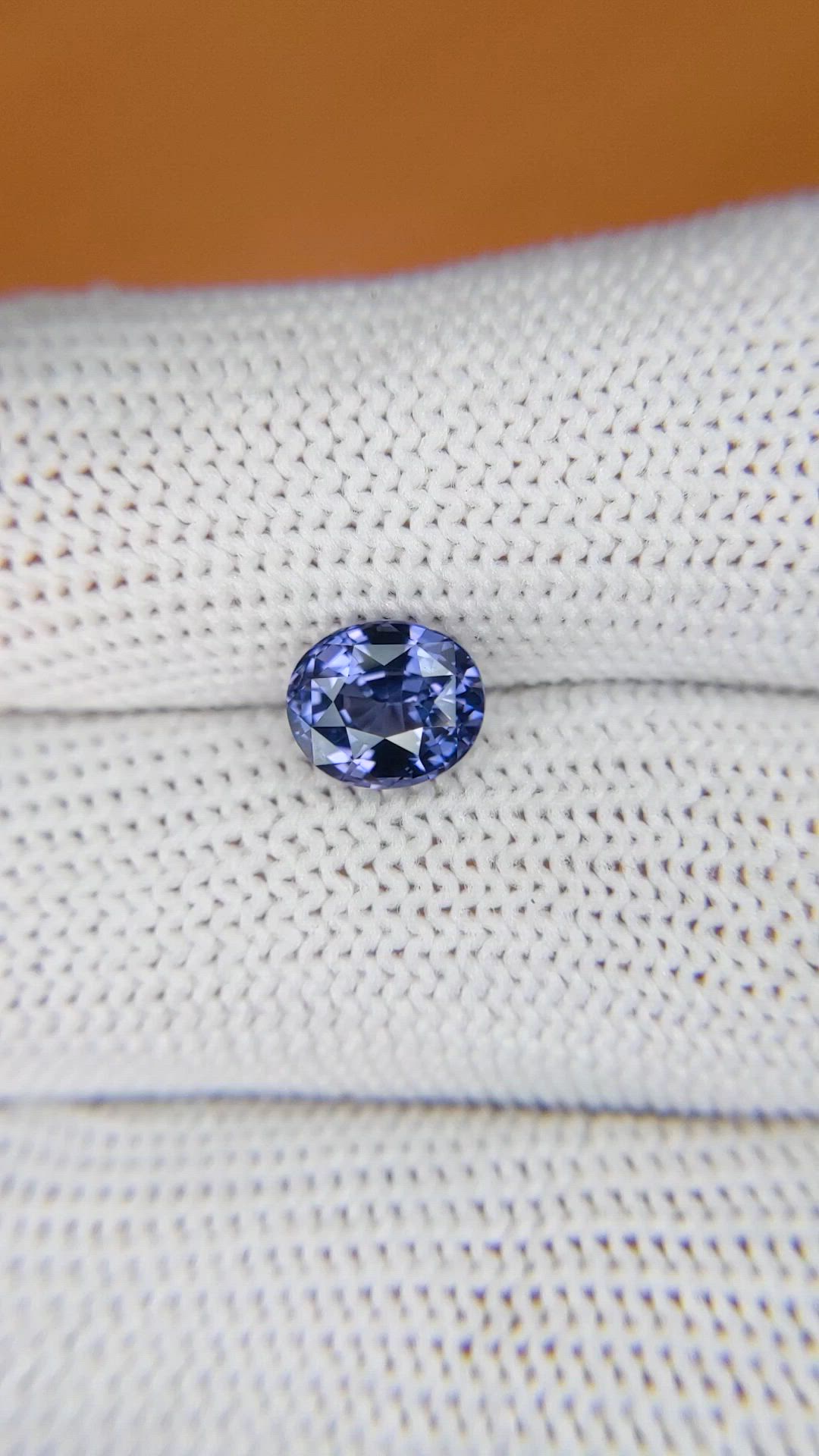 1.65 Ct. Blue Spinel from Ceylon (Sri Lanka) Size Video