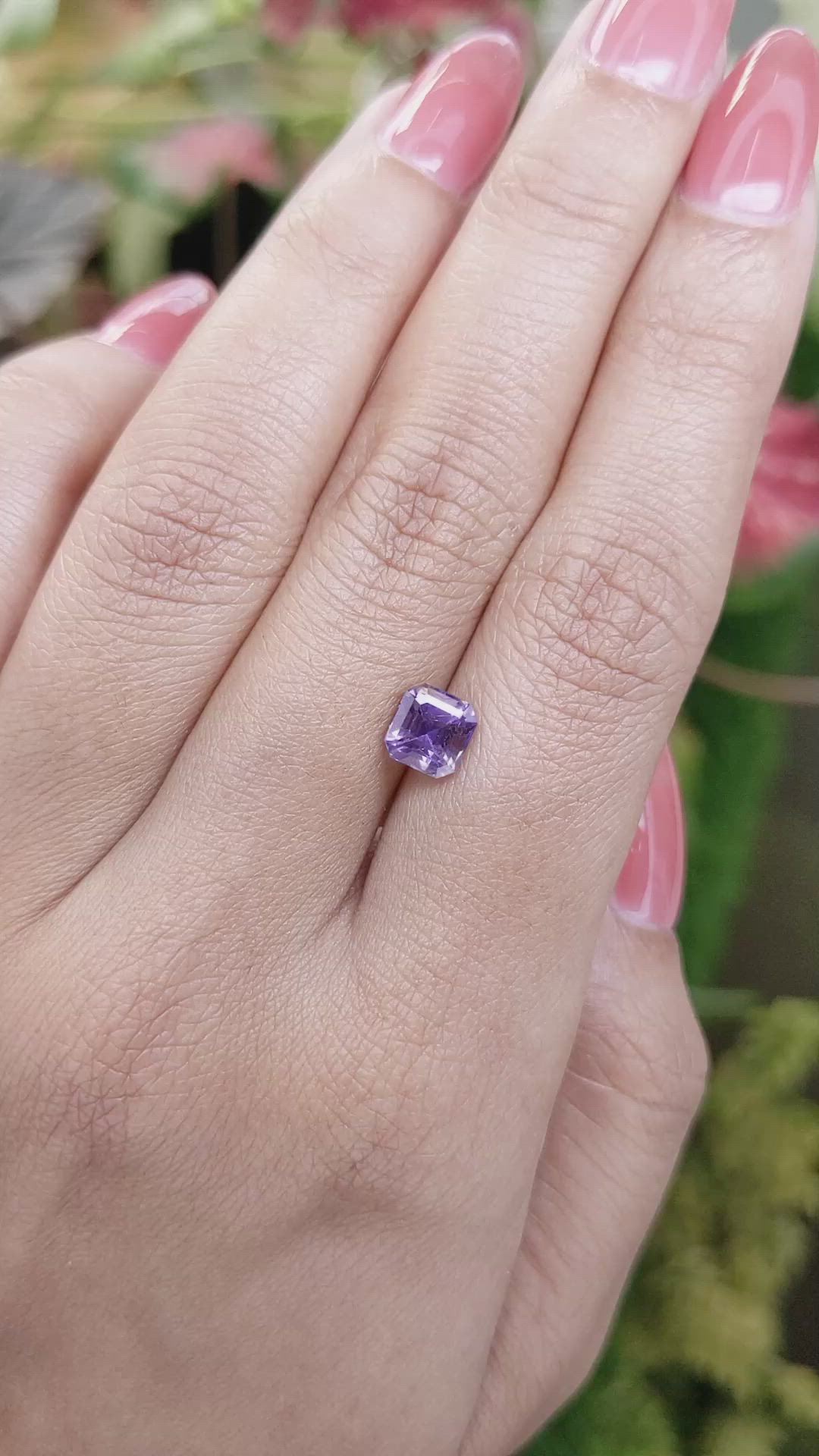1.47 Ct. Pinkish Purple Spinel from Ceylon (Sri Lanka) Size Video