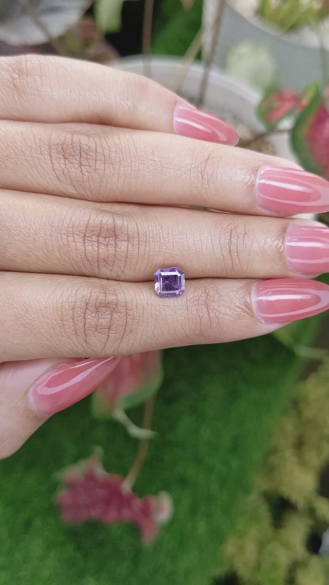 1.47 Ct. Pinkish Purple Spinel from Ceylon (Sri Lanka) Size Video