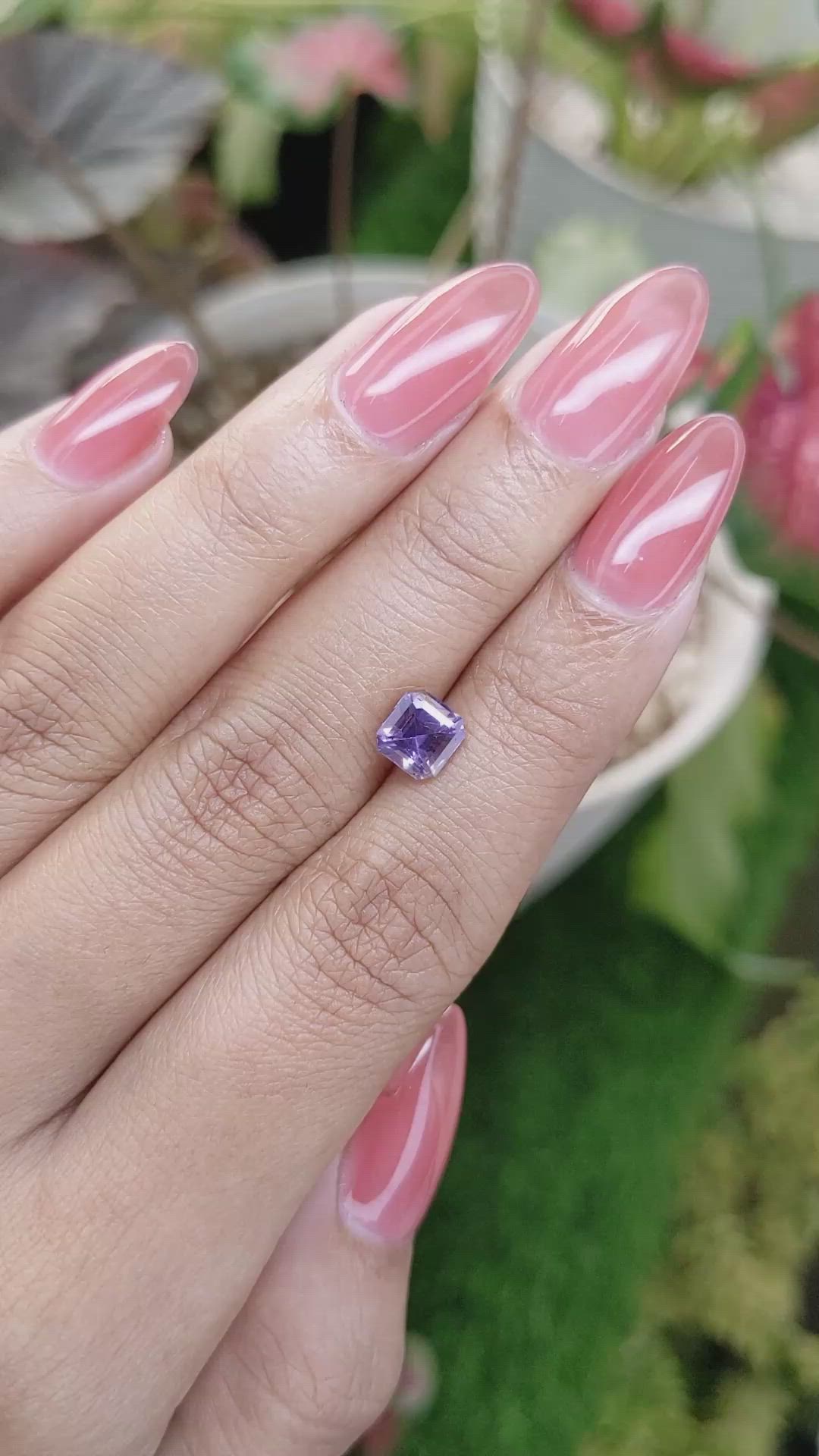 1.47 Ct. Pinkish Purple Spinel from Ceylon (Sri Lanka) Size Video