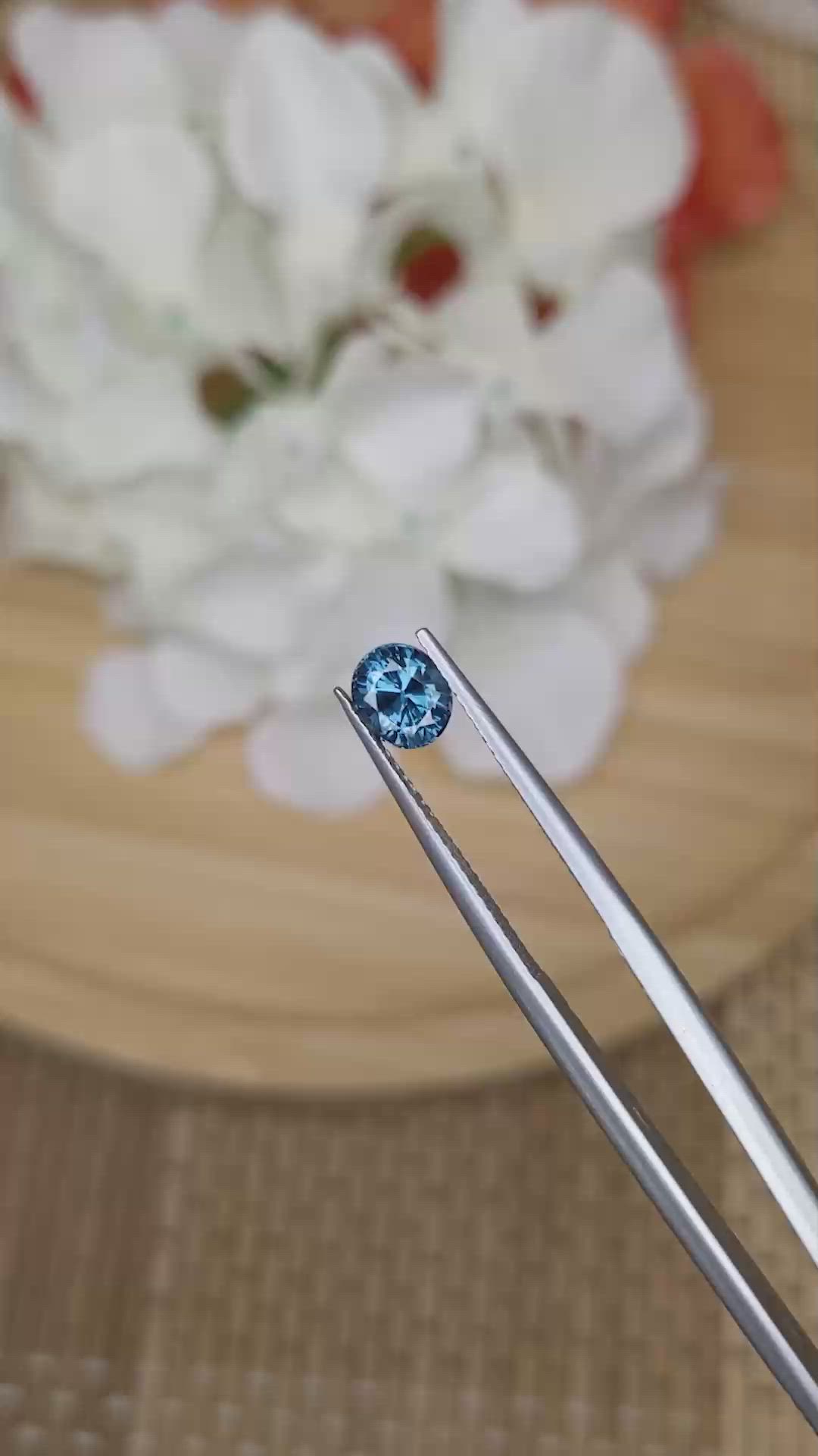 0.95 Ct. Greenish Blue Spinel from Ceylon (Sri Lanka) Size Video