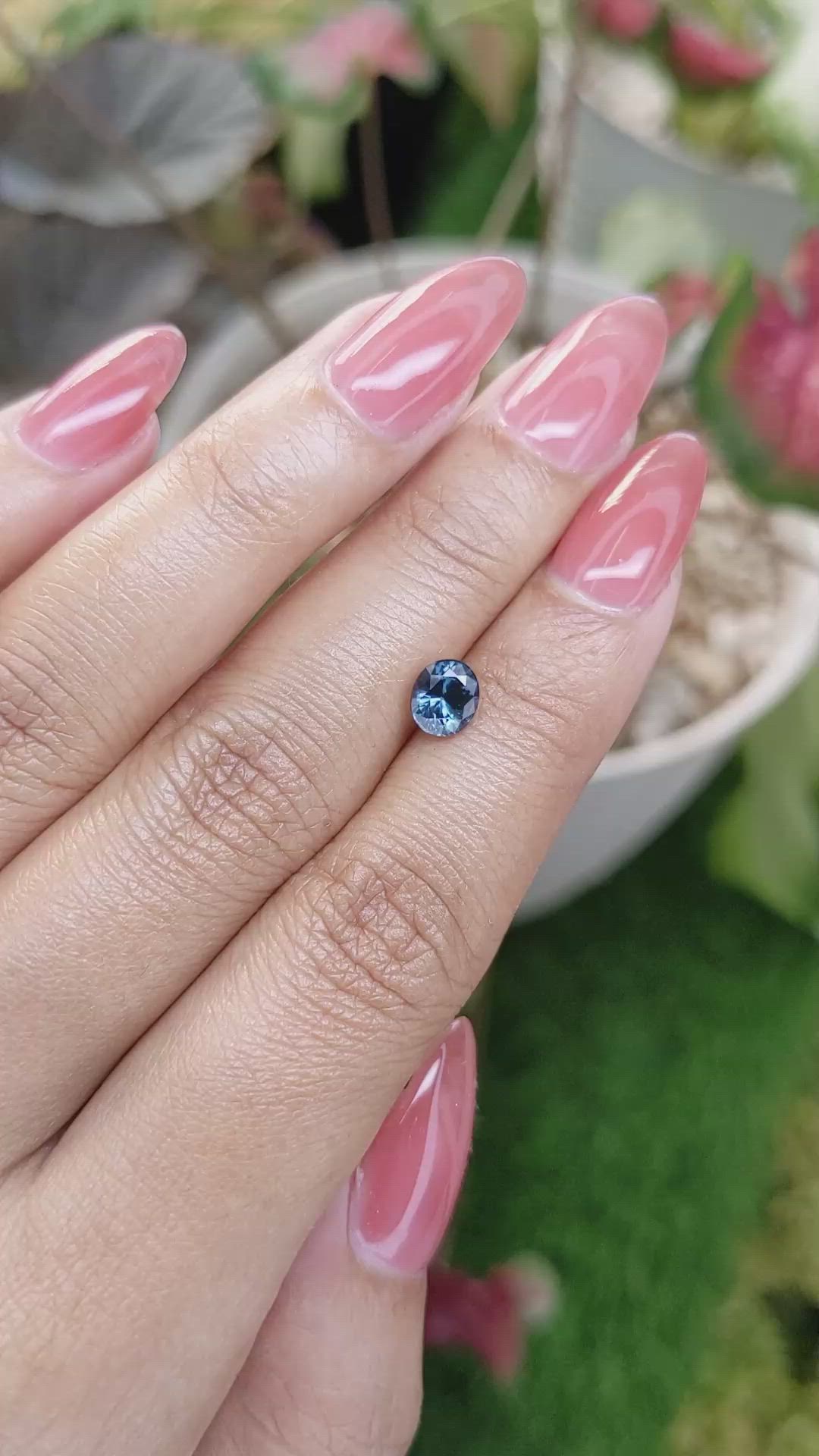0.95 Ct. Greenish Blue Spinel from Ceylon (Sri Lanka) Size Video