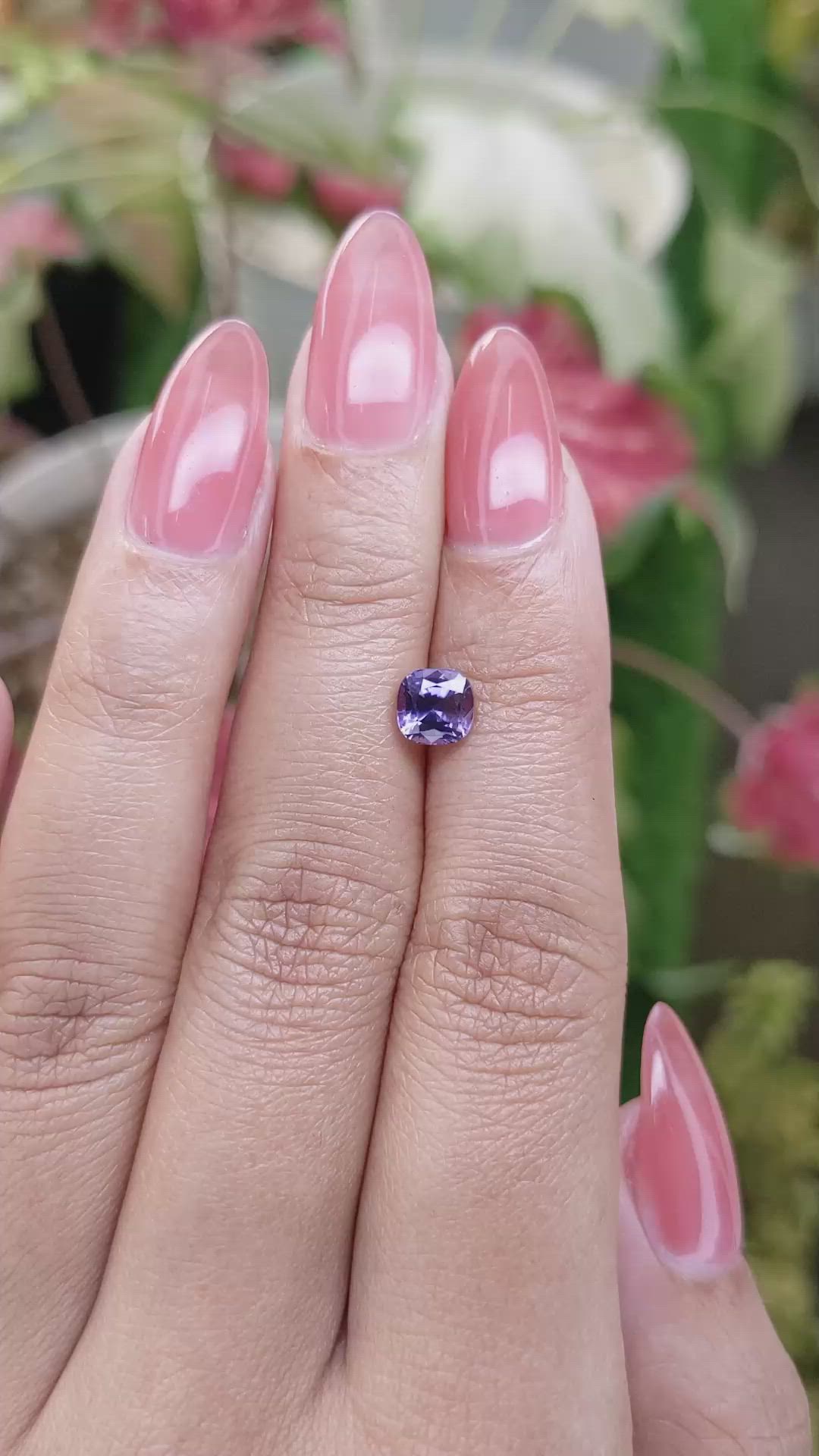 1.17 Ct. Bluish Purple Spinel from Ceylon (Sri Lanka) Size Video