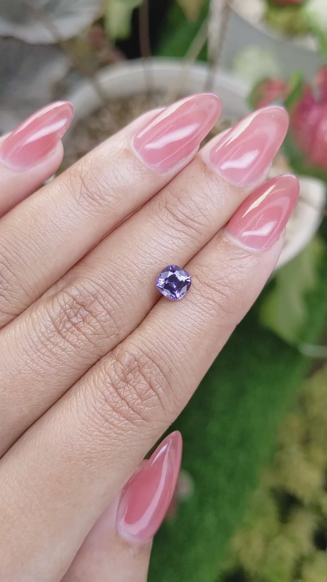 1.17 Ct. Bluish Purple Spinel from Ceylon (Sri Lanka) Size Video
