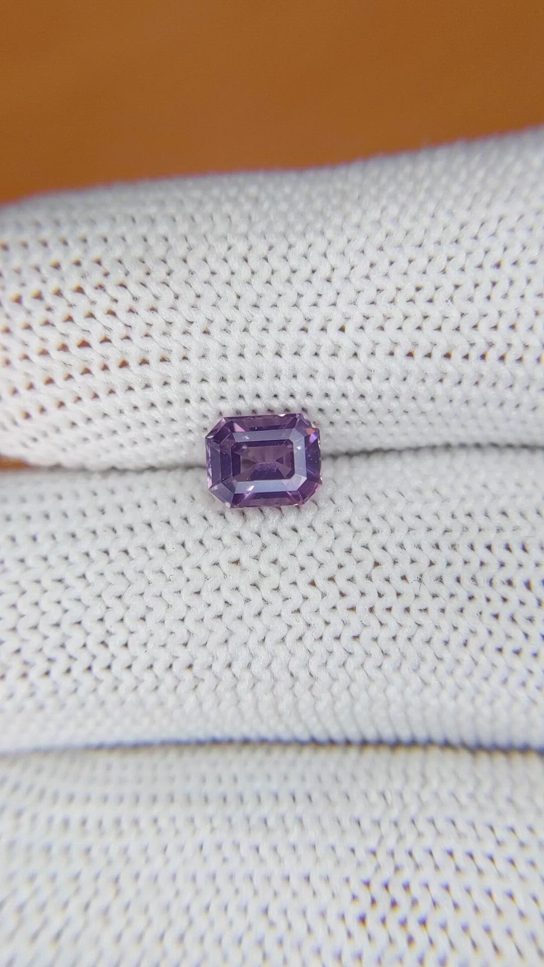 1.12 Ct. Pinkish Purple Spinel from Ceylon (Sri Lanka) Size Video