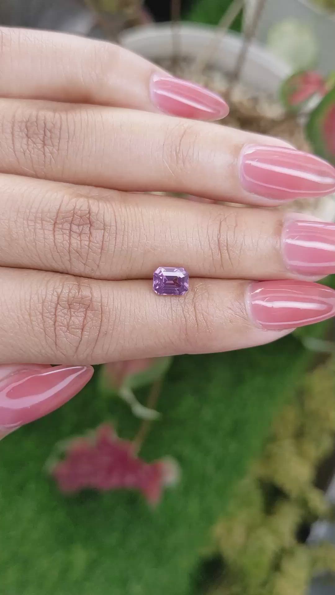 1.12 Ct. Pinkish Purple Spinel from Ceylon (Sri Lanka) Size Video