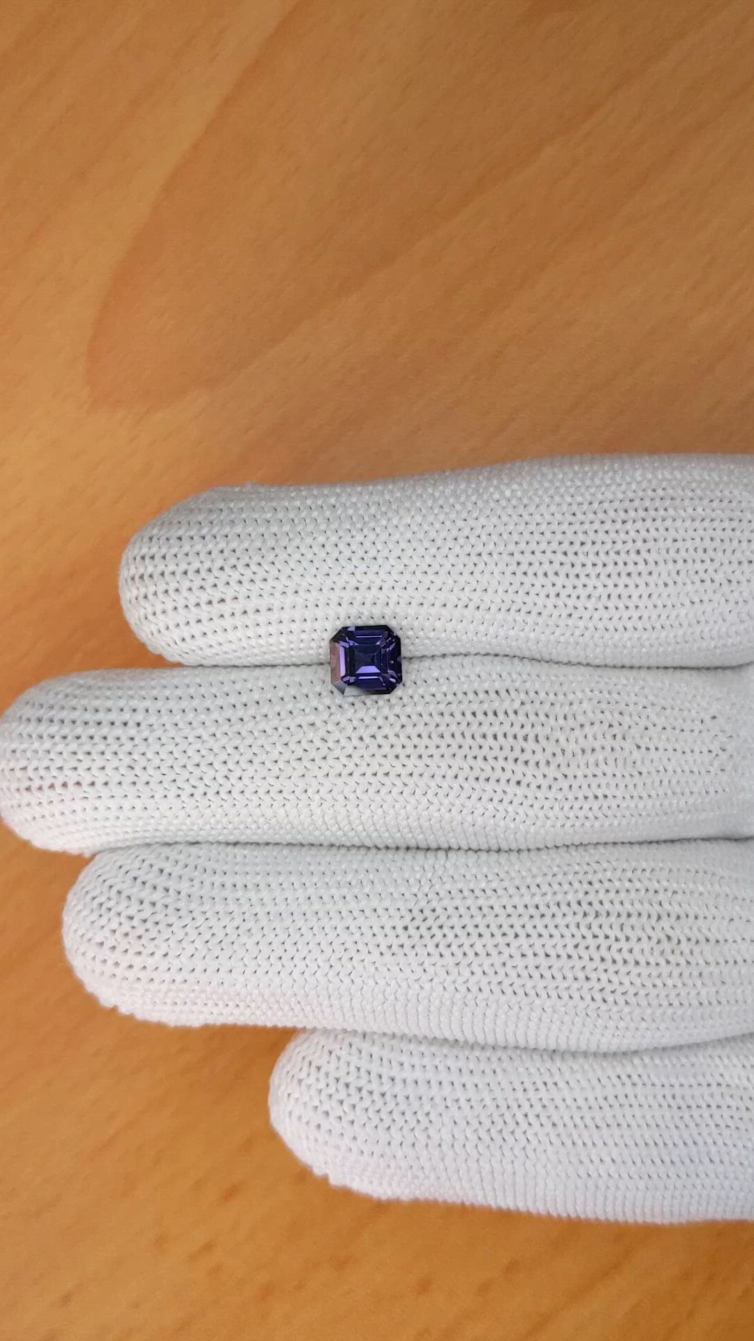 1.28 Ct. Purple Spinel from Ceylon (Sri Lanka) Size Video