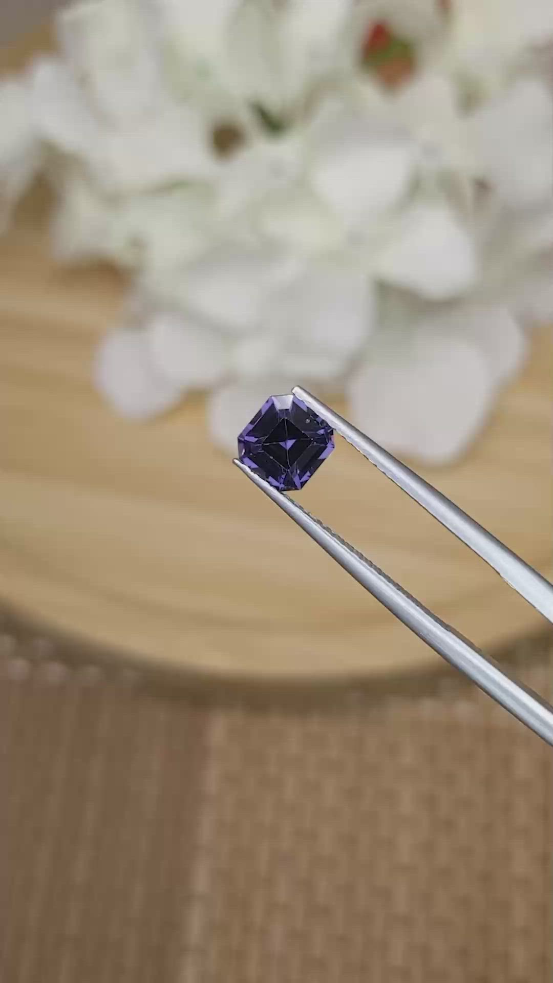 1.28 Ct. Purple Spinel from Ceylon (Sri Lanka) Size Video
