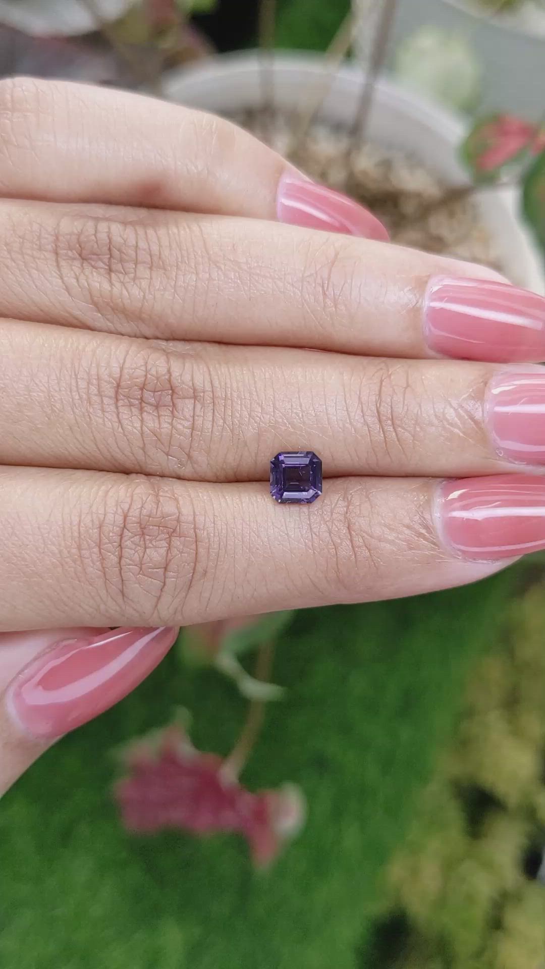 1.02 Ct. Purple Spinel from Ceylon (Sri Lanka) Size Video