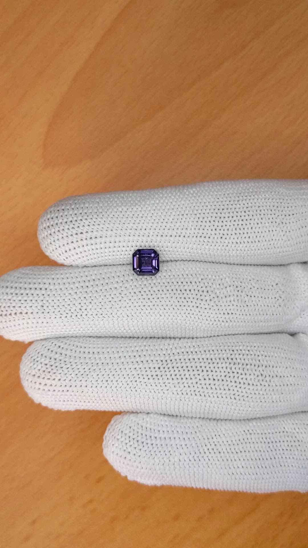 1.02 Ct. Purple Spinel from Ceylon (Sri Lanka) Size Video