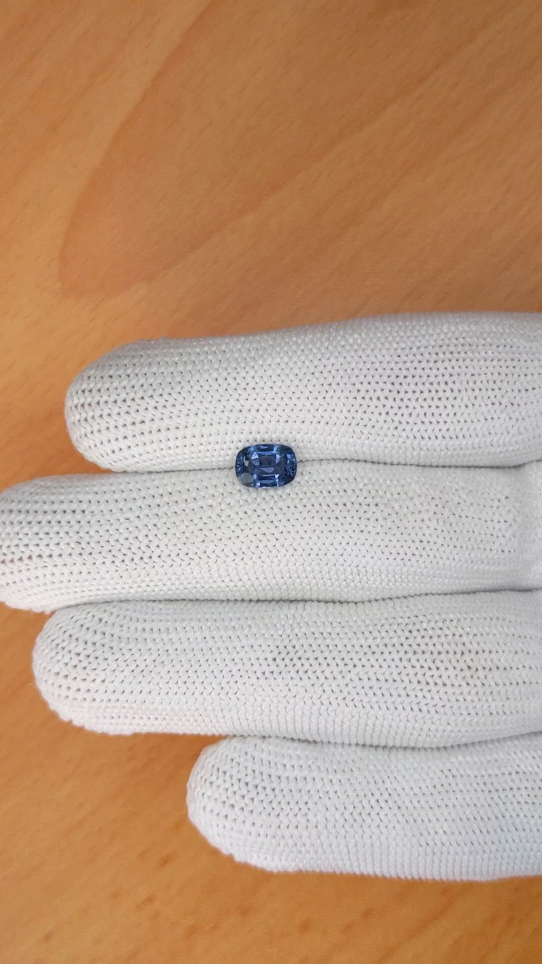 1.17 Ct. Blue Spinel from Ceylon (Sri Lanka) Size Video