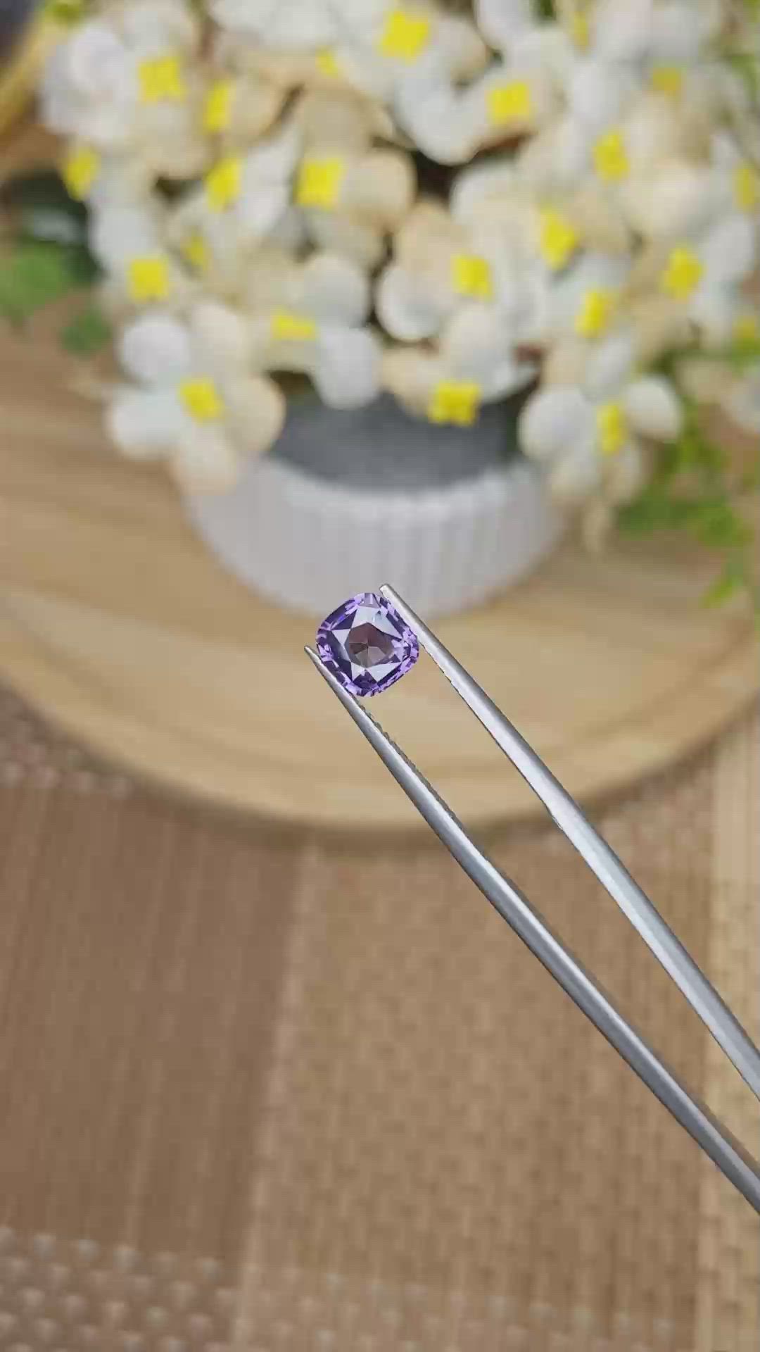 1.13 Ct. Purple Spinel from Ceylon (Sri Lanka) Size Video