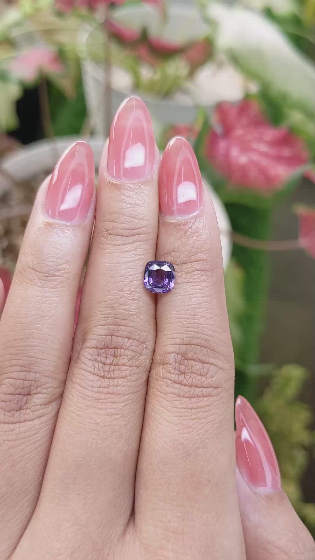 1.13 Ct. Purple Spinel from Ceylon (Sri Lanka) Size Video