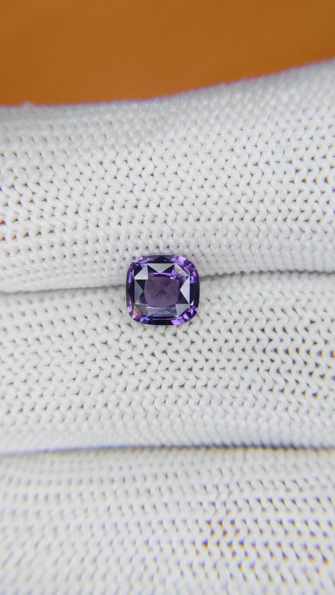 1.13 Ct. Purple Spinel from Ceylon (Sri Lanka) Size Video