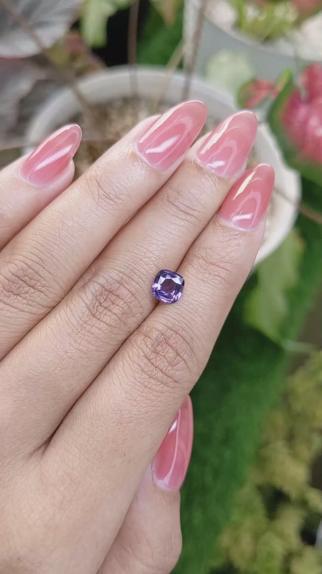 1.13 Ct. Purple Spinel from Ceylon (Sri Lanka) Size Video
