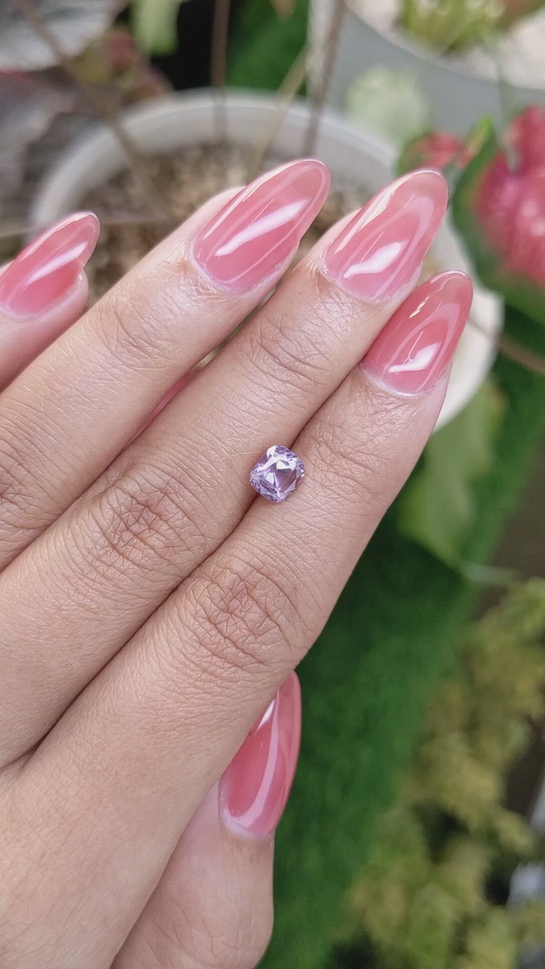 1.46 Ct. Pinkish Purple Spinel from Ceylon (Sri Lanka) Size Video