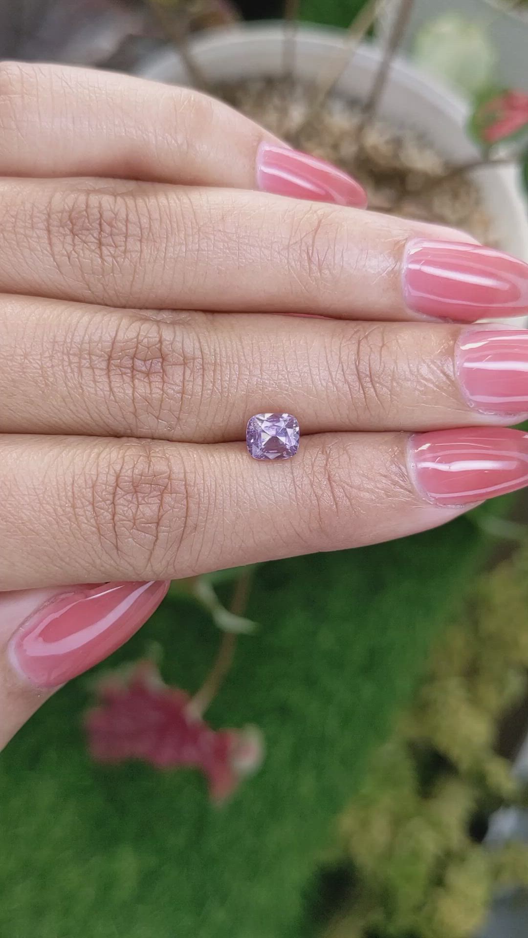 1.46 Ct. Pinkish Purple Spinel from Ceylon (Sri Lanka) Size Video