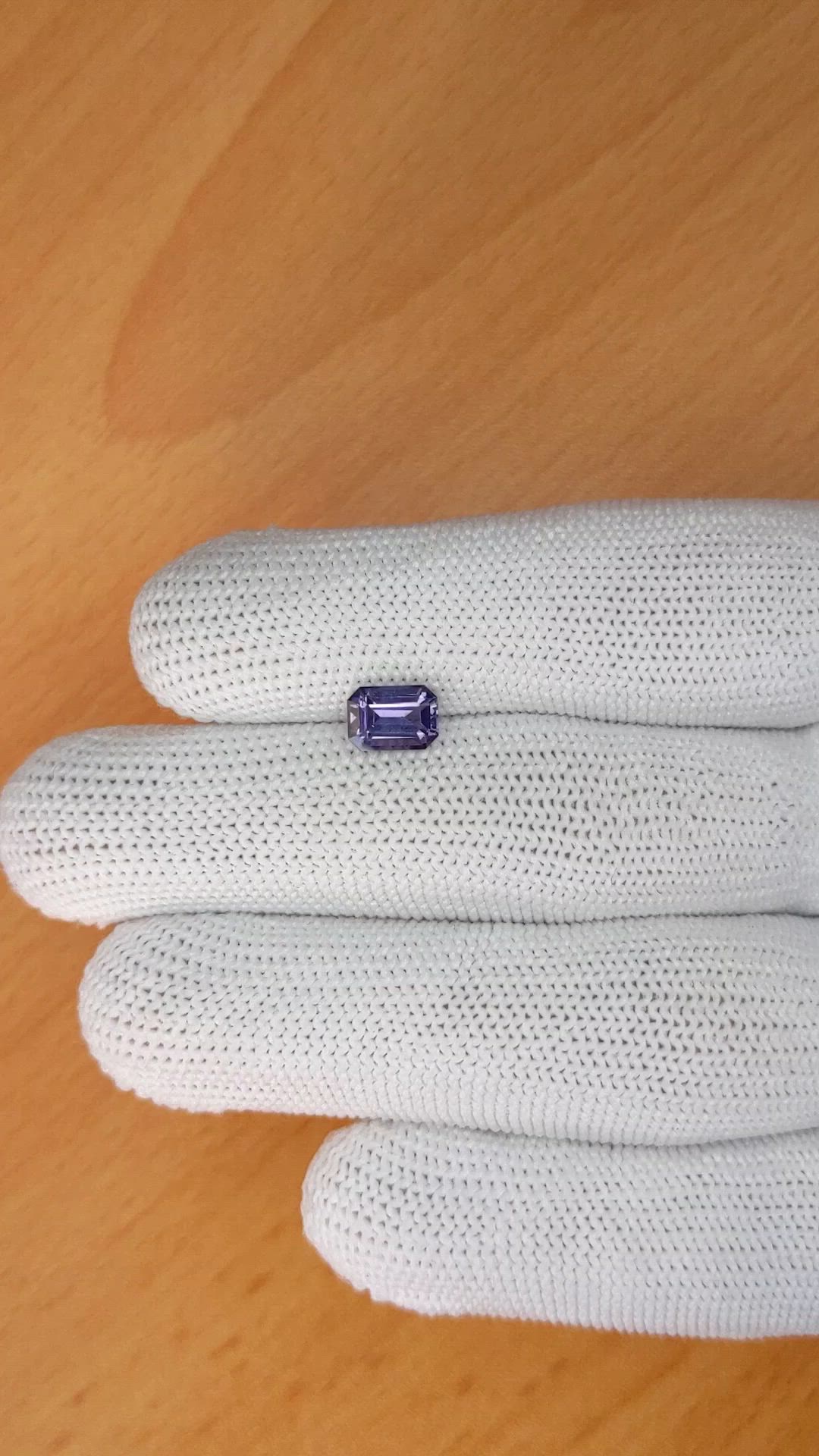 1.45 Ct. Purple Spinel from Ceylon (Sri Lanka) Size Video