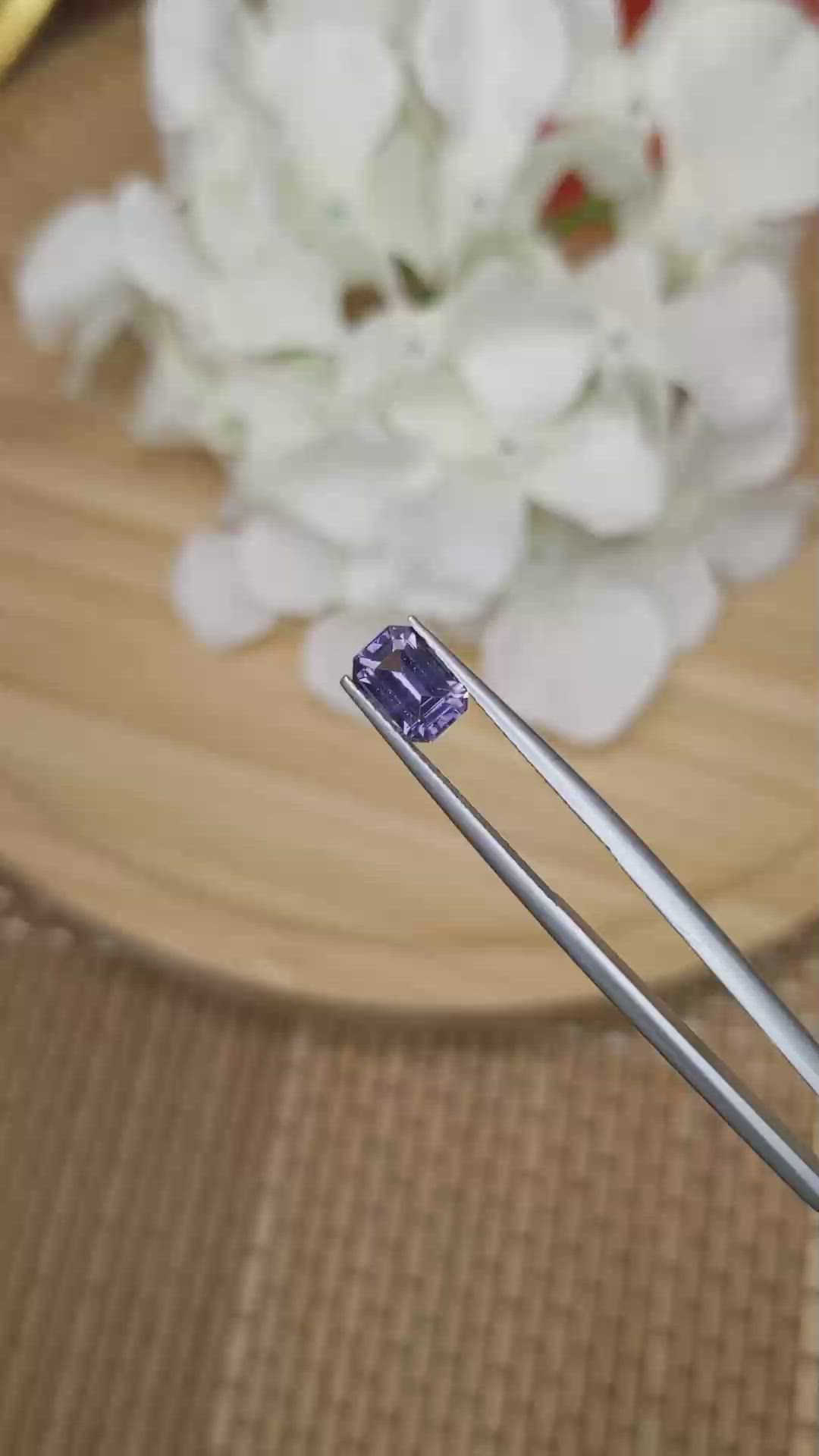 1.45 Ct. Purple Spinel from Ceylon (Sri Lanka) Size Video