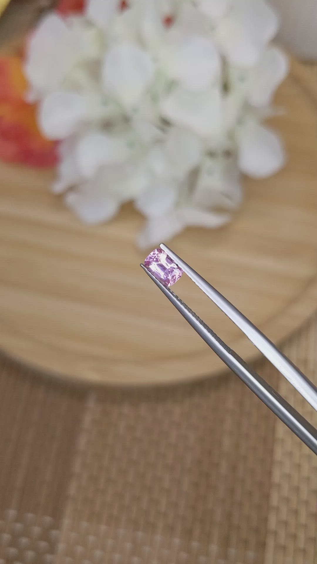 0.66 Ct. Pink Spinel from Ceylon (Sri Lanka) Size Video