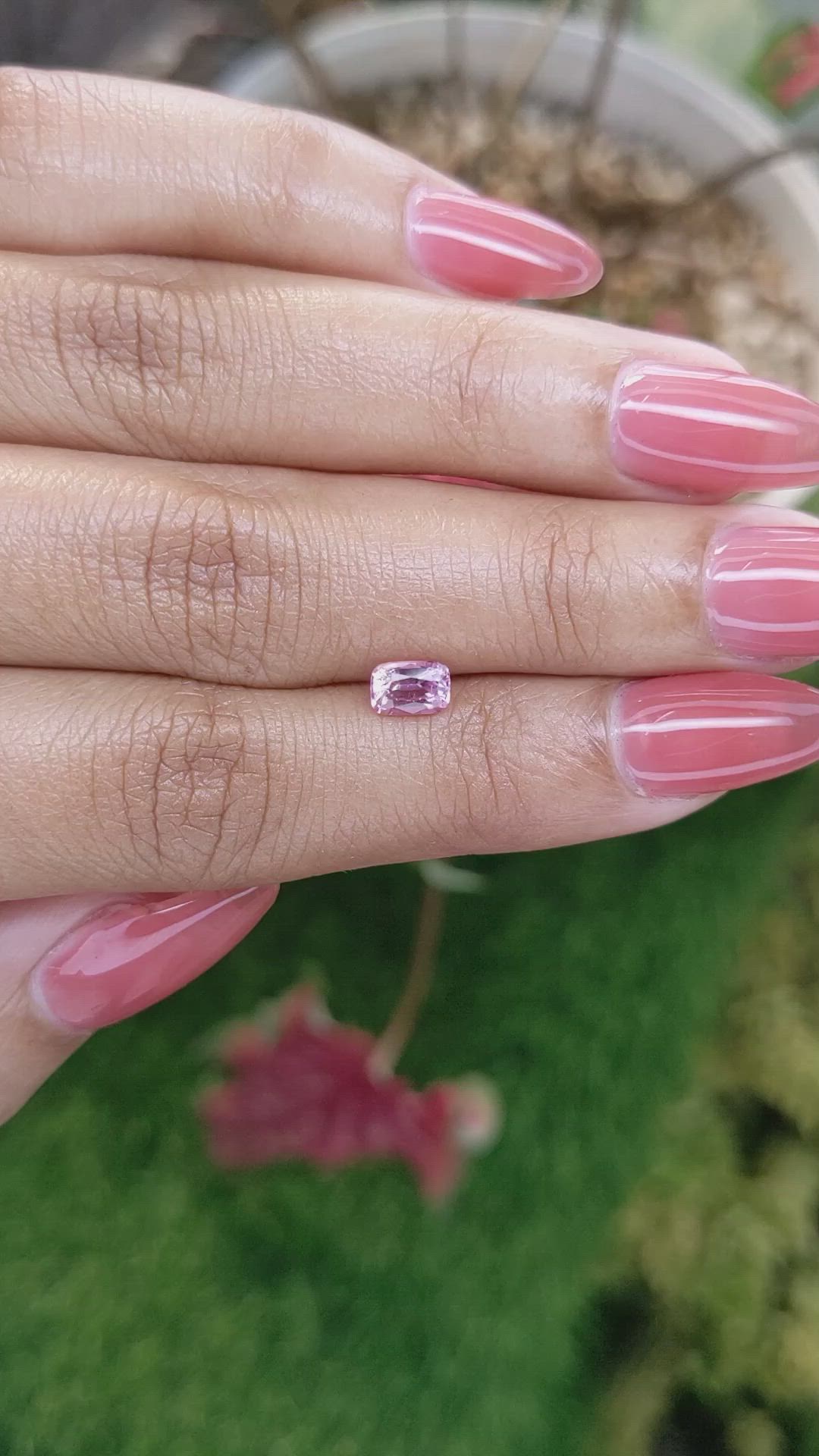 0.66 Ct. Pink Spinel from Ceylon (Sri Lanka) Size Video